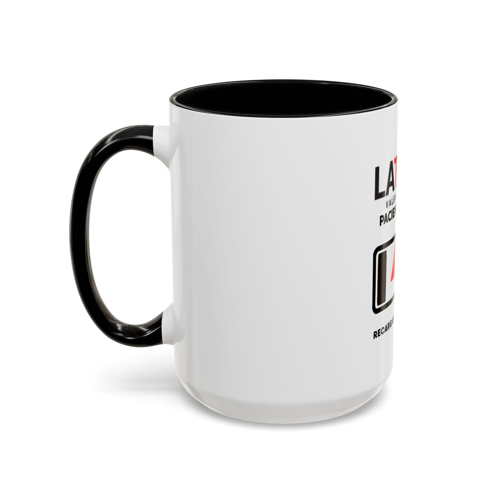 Latin 1% Battery Low Coffee Mug | Accent Ceramic Mug | Latin Valentino