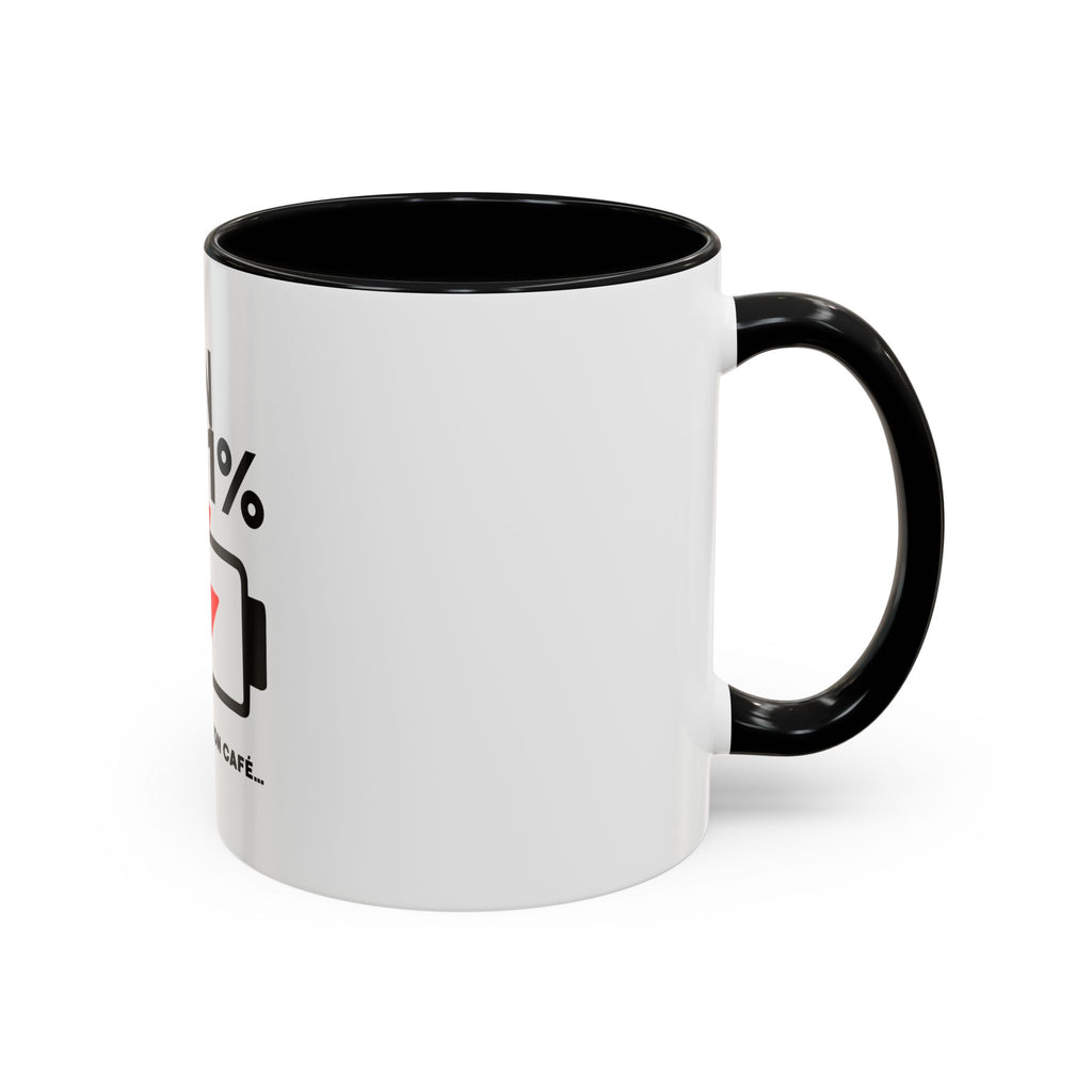 Latin 1% Battery Low Coffee Mug | Accent Ceramic Mug | Latin Valentino