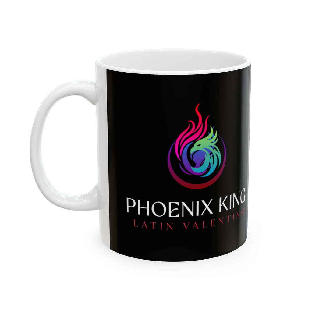 Rainbow Phoenix Illustration Mug | Latin Valentino’s Ceramic Coffee Cup