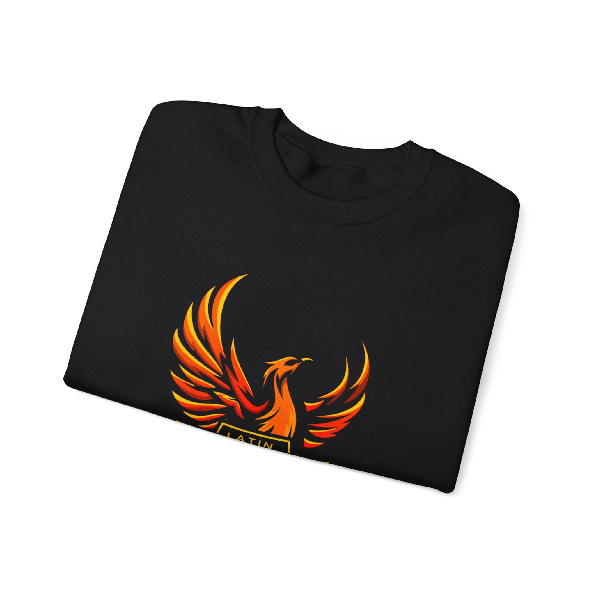 Flaming Phoenix Valentino Crewneck Sweatshirt | Mythical Fire Bird Design