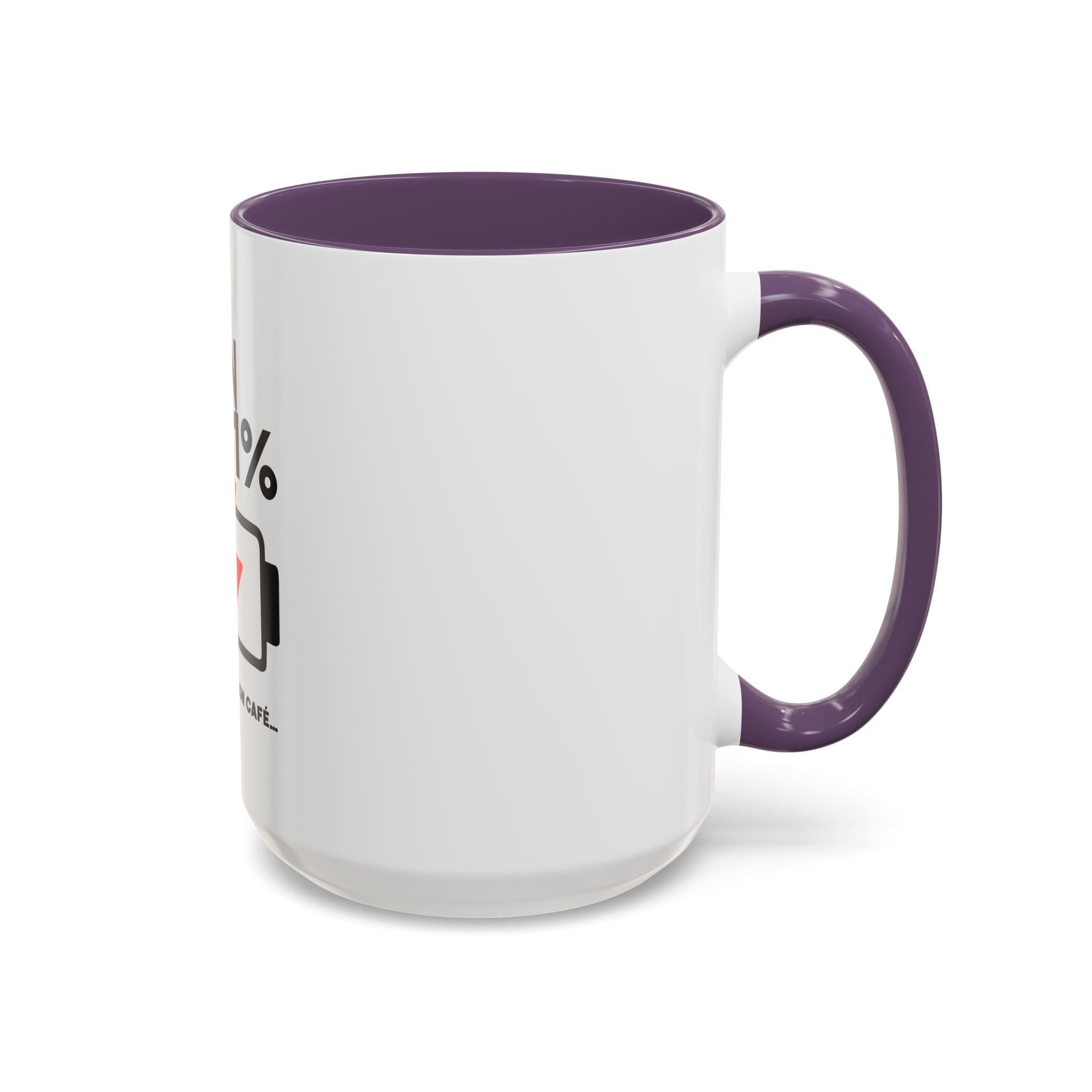 Latin 1% Battery Low Coffee Mug | Accent Ceramic Mug | Latin Valentino