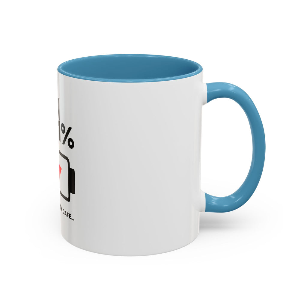 Latin 1% Battery Low Coffee Mug | Accent Ceramic Mug | Latin Valentino