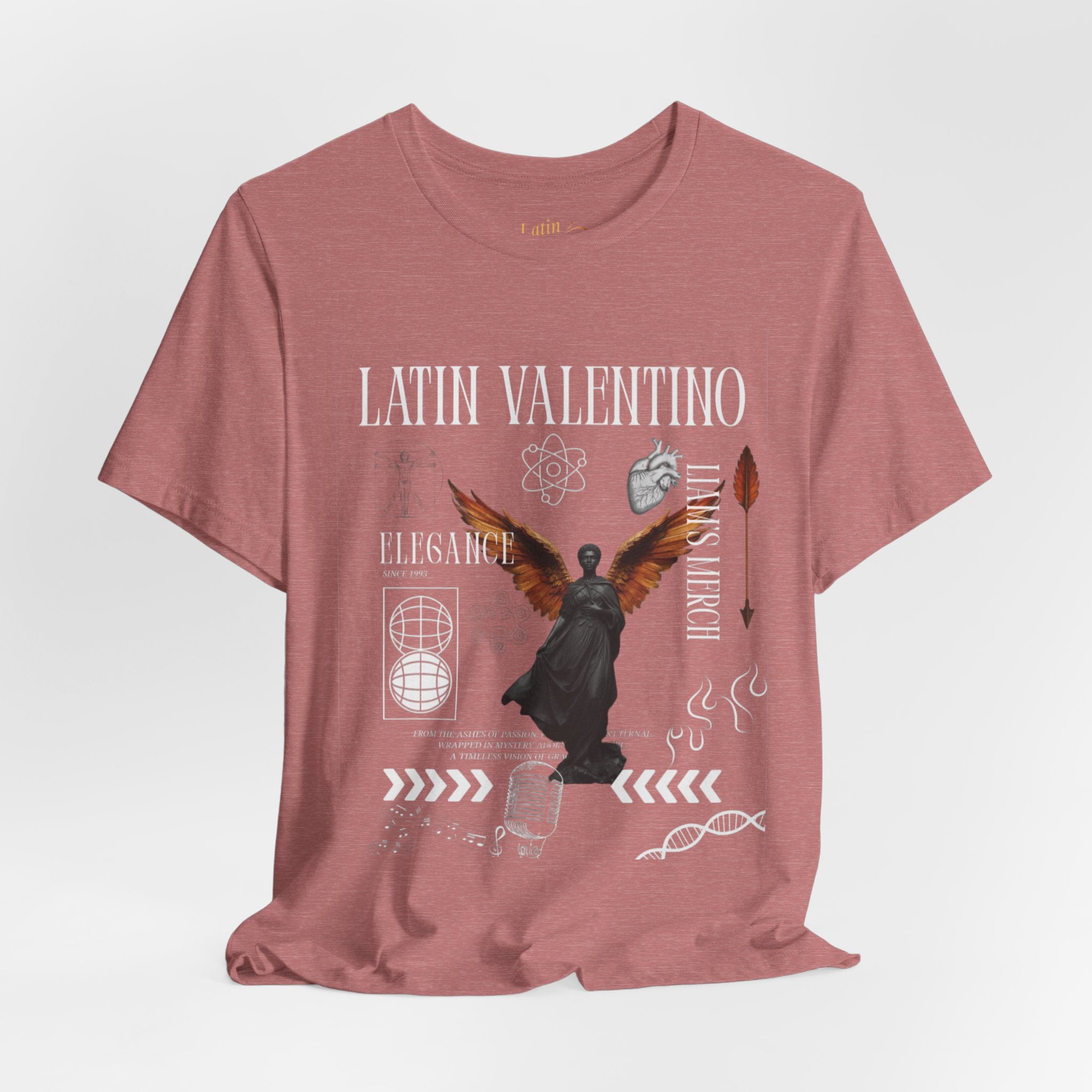 Unisex Jersey Short Sleeve Tee | Latin Valentino Merch | Detailed Graphic T-shirt