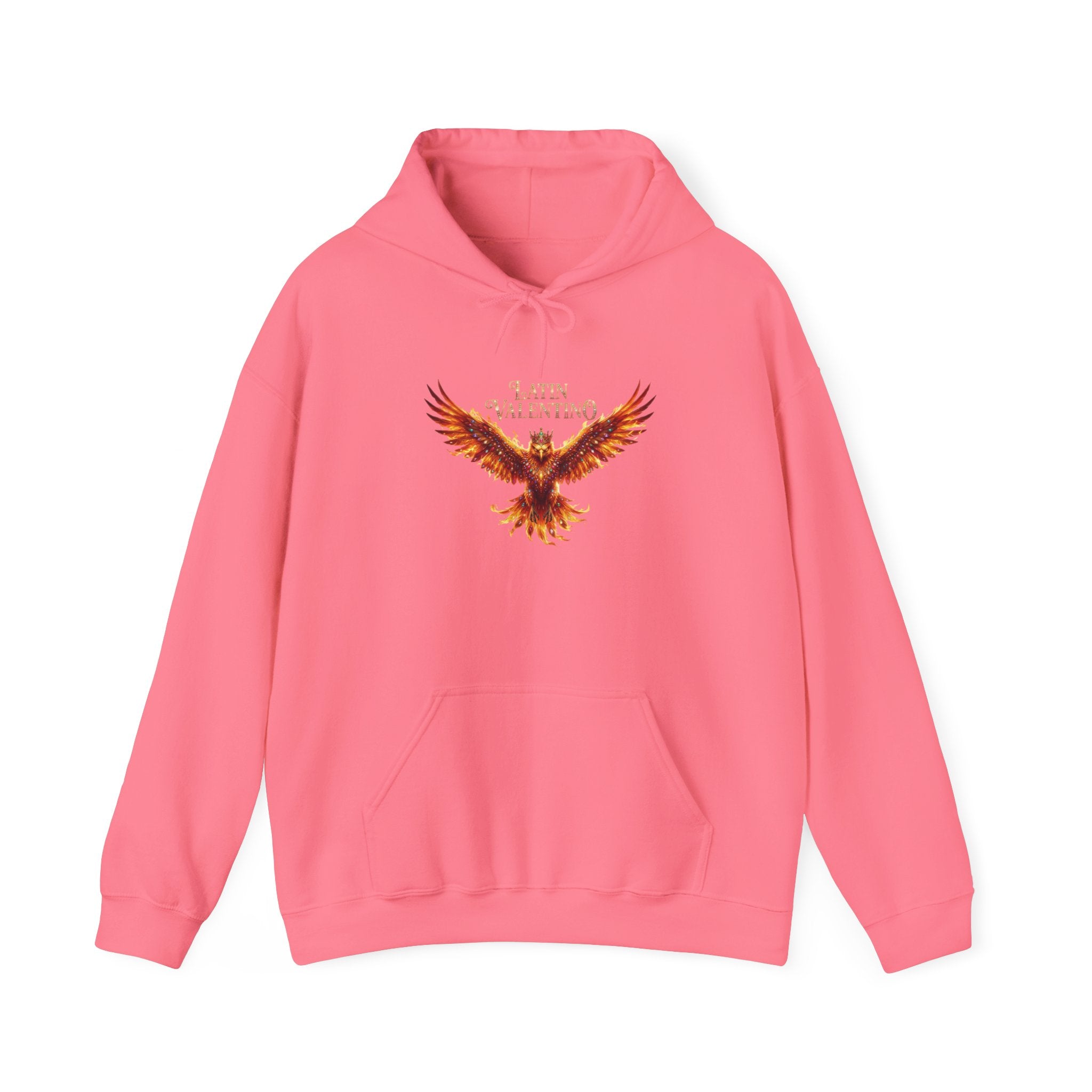 Flaming Phoenix Illustration Hoodie | Latin Valentino Merch
