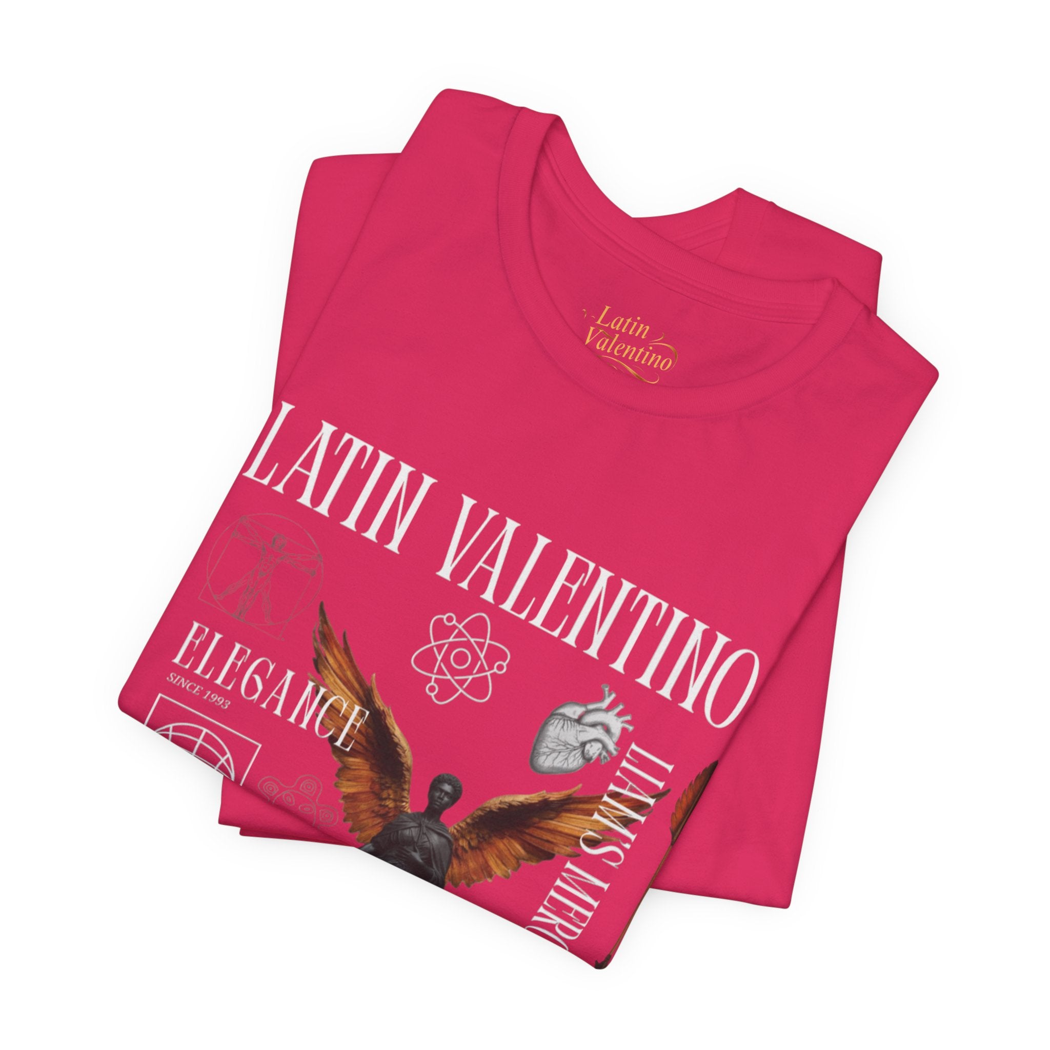 Unisex Jersey Short Sleeve Tee | Latin Valentino Merch | Detailed Graphic T-shirt