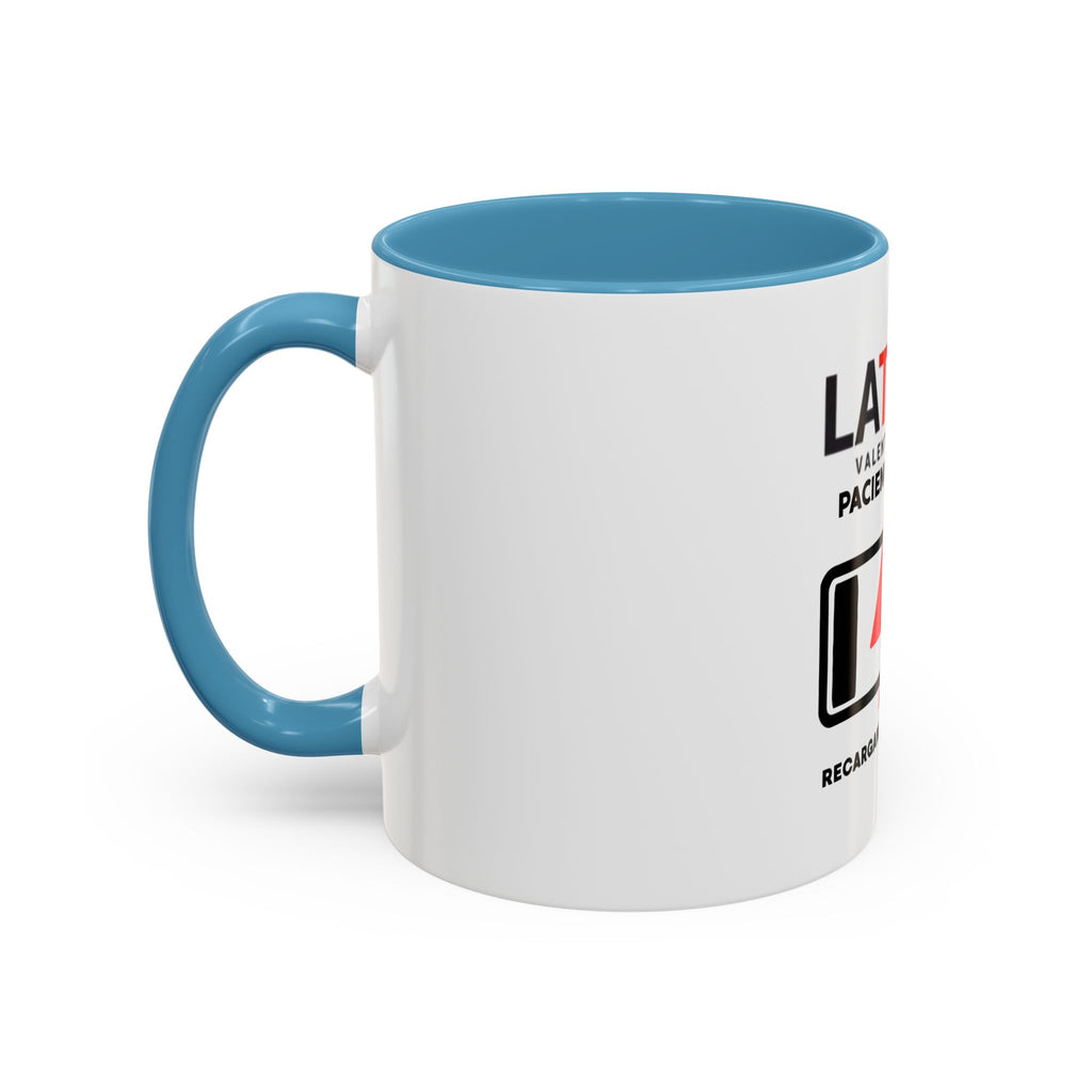 Latin 1% Battery Low Coffee Mug | Accent Ceramic Mug | Latin Valentino