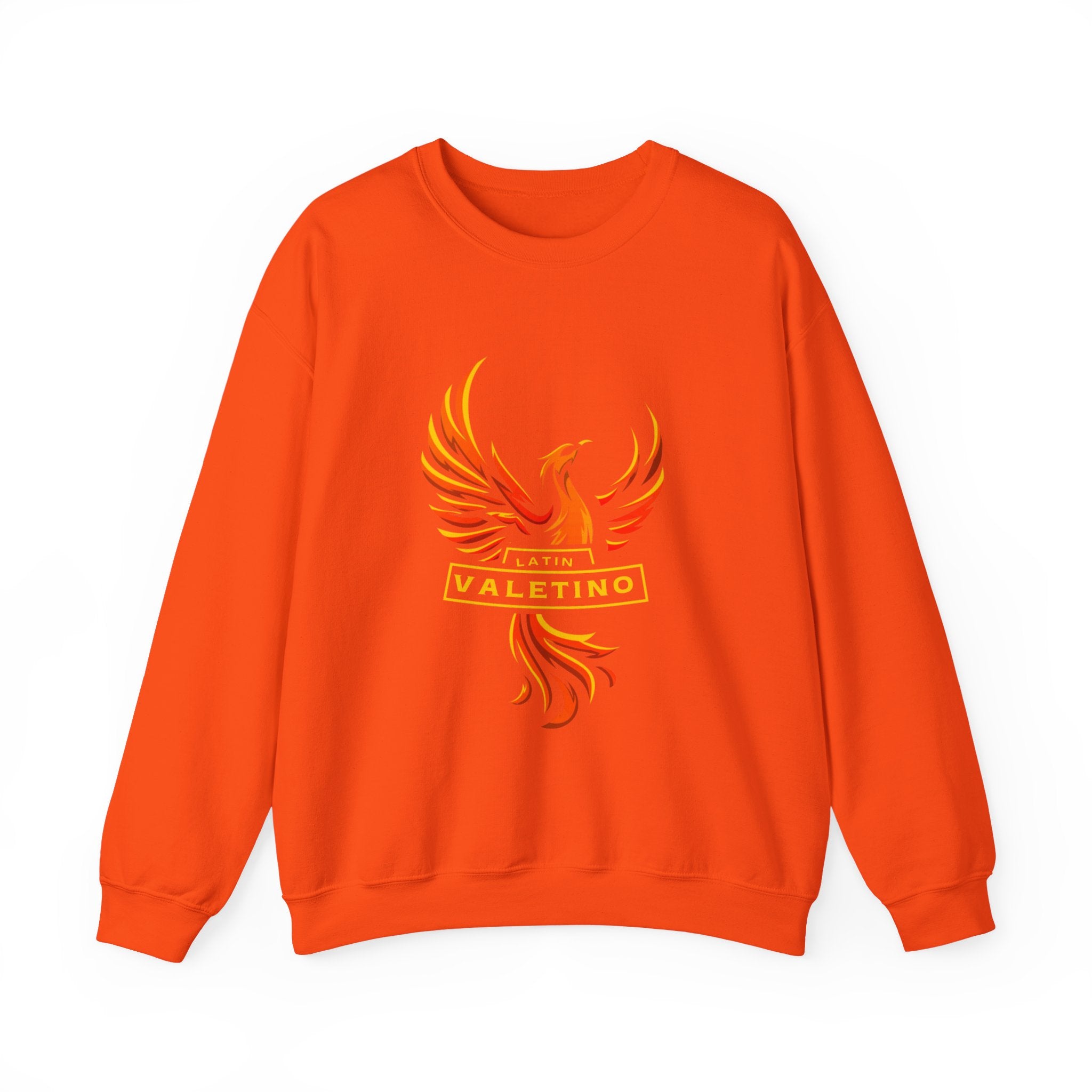 Flaming Phoenix Valentino Crewneck Sweatshirt | Mythical Fire Bird Design