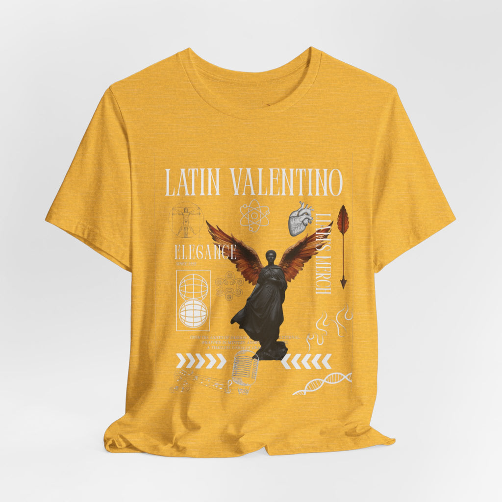Unisex Jersey Short Sleeve Tee | Latin Valentino Merch | Detailed Graphic T-shirt