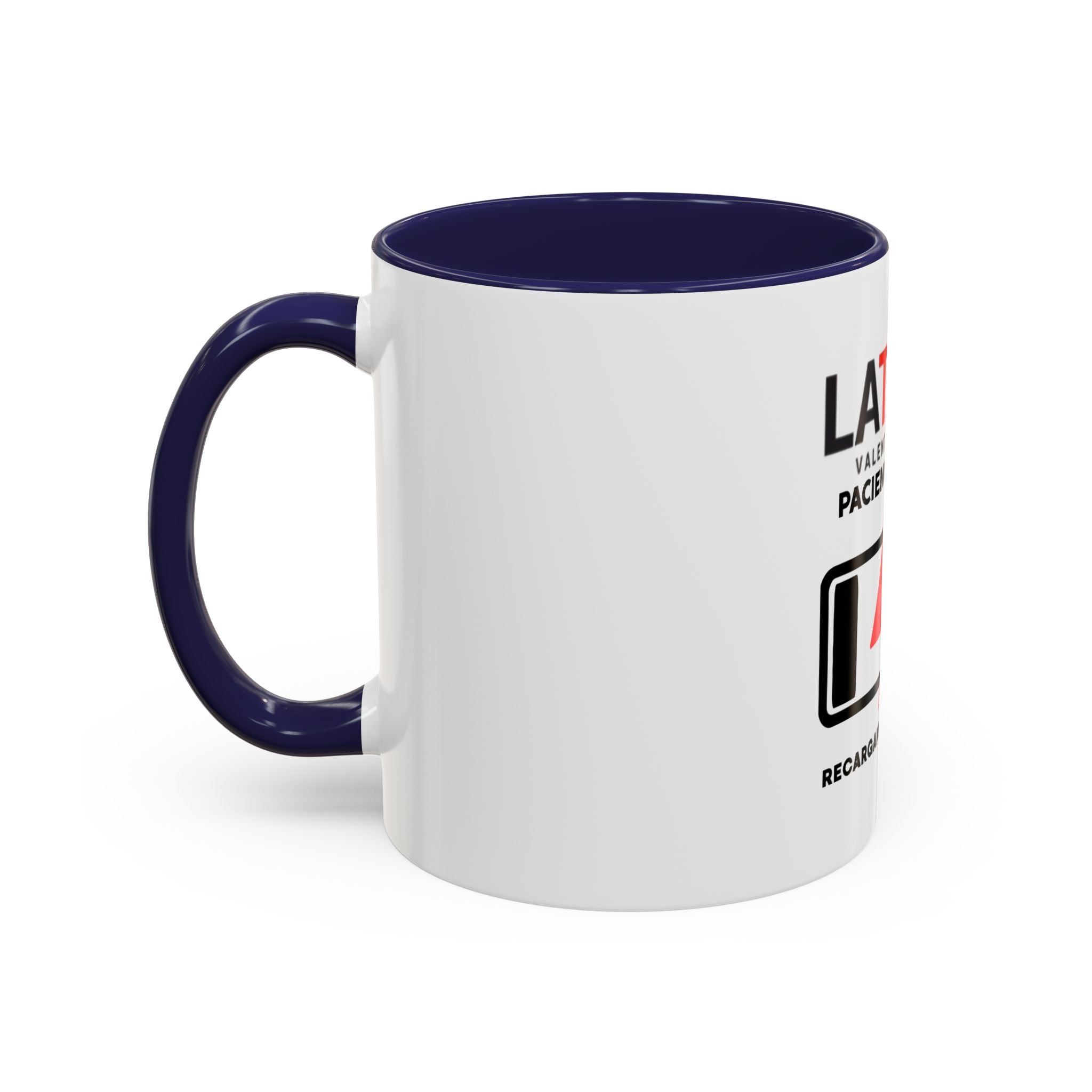 Latin 1% Battery Low Coffee Mug | Accent Ceramic Mug | Latin Valentino