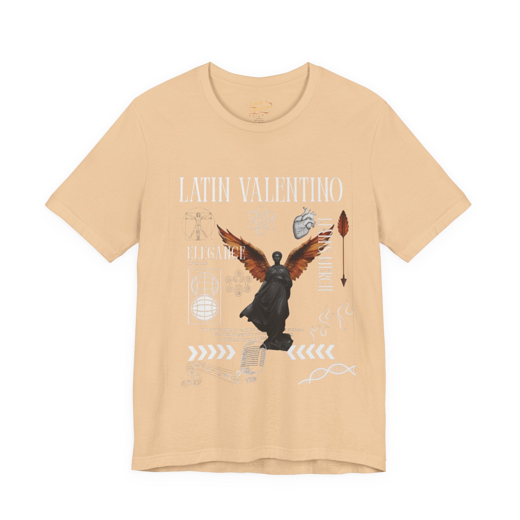 Unisex Jersey Short Sleeve Tee | Latin Valentino Merch | Detailed Graphic T-shirt