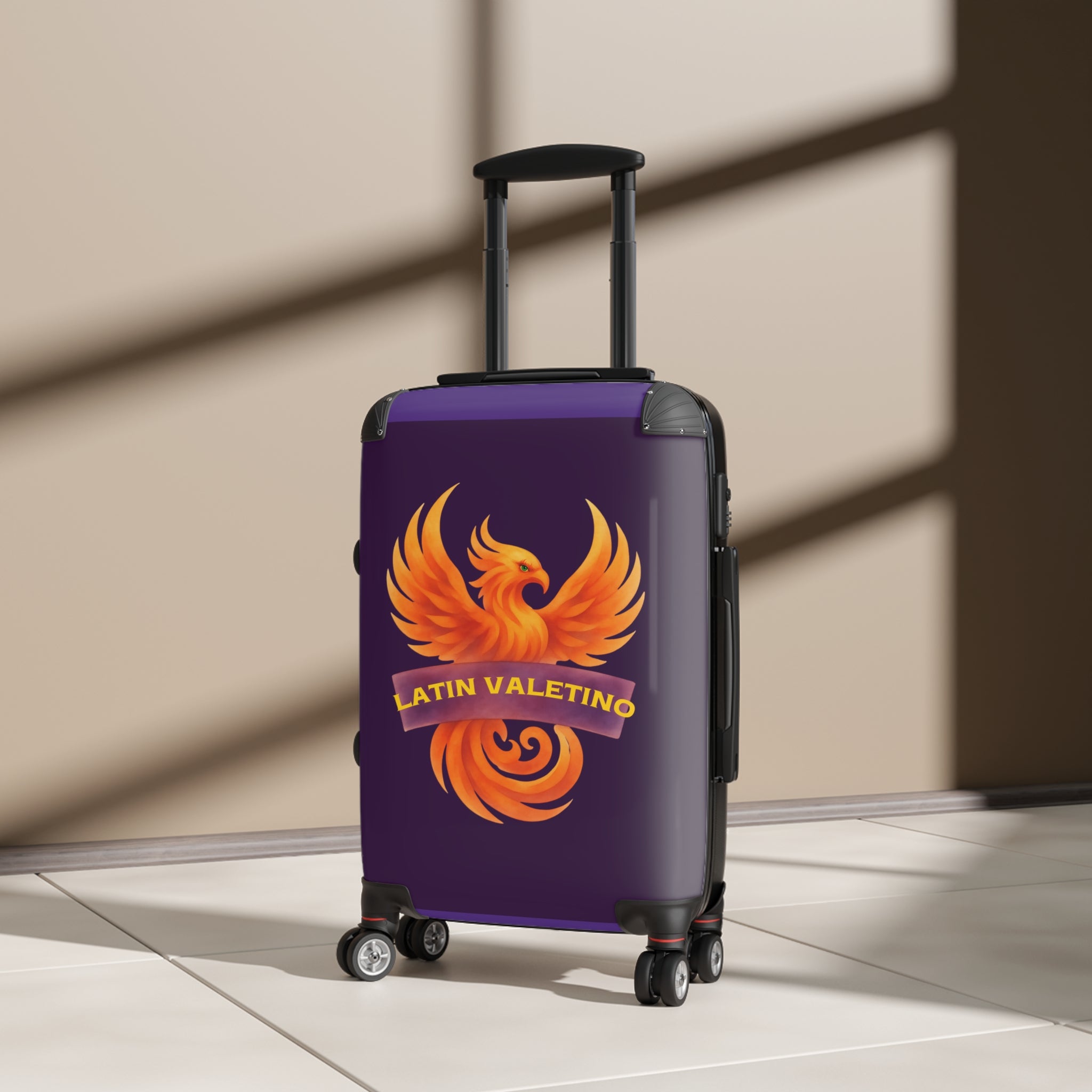 Latin Valentino | Phoenix Emblem Suitcase | Travel Luggage