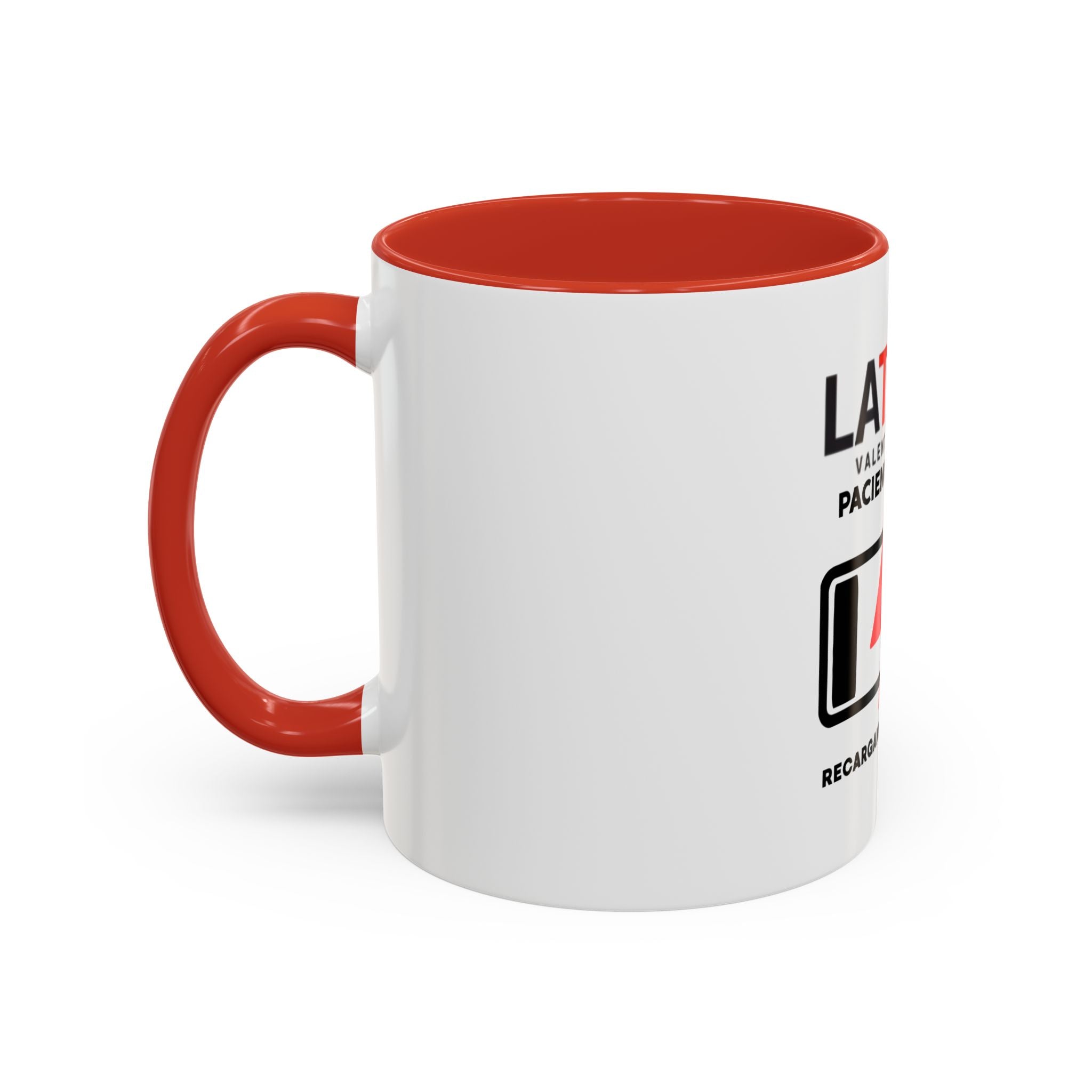 Latin 1% Battery Low Coffee Mug | Accent Ceramic Mug | Latin Valentino