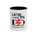 Latin 1% Battery Low Coffee Mug | Accent Ceramic Mug | Latin Valentino