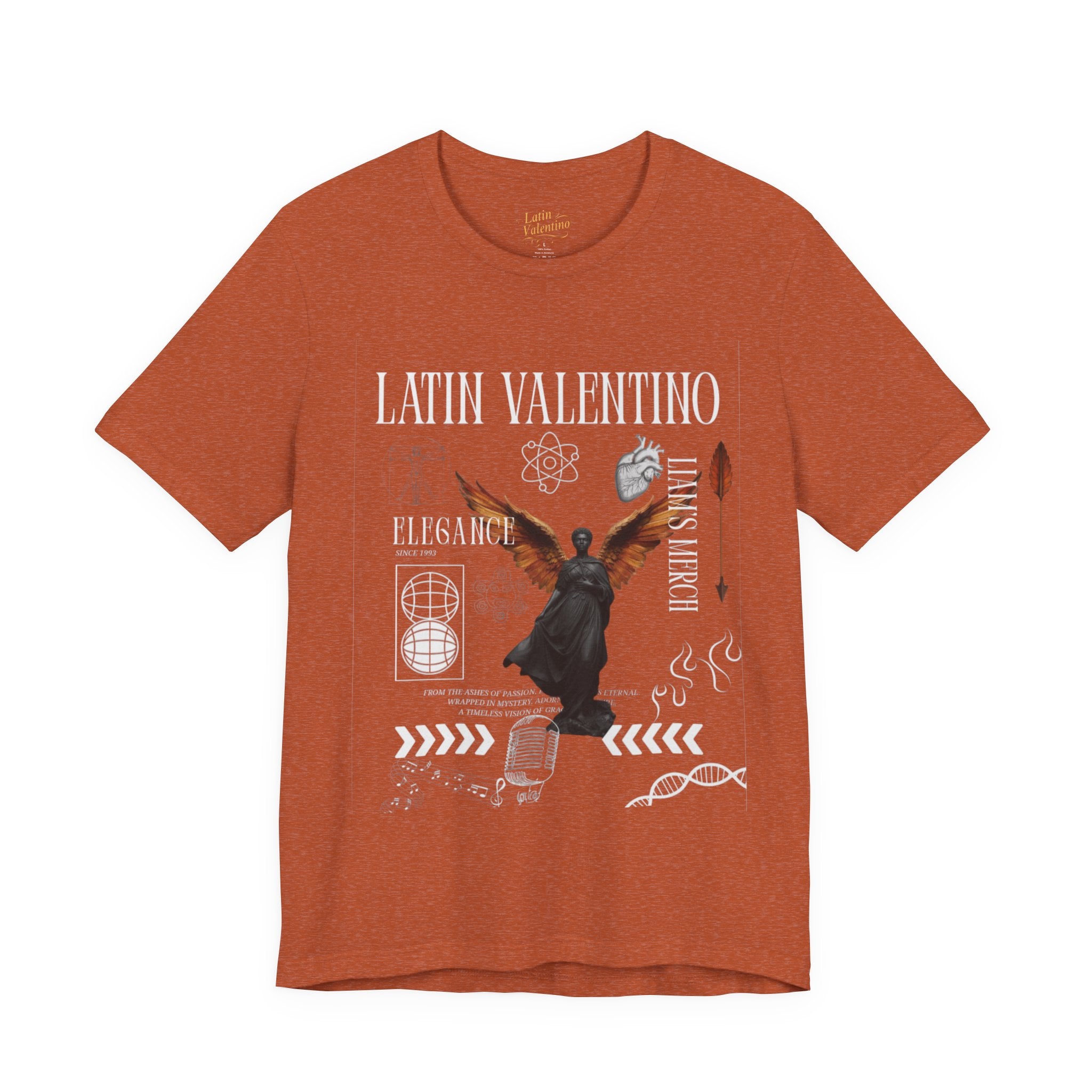Unisex Jersey Short Sleeve Tee | Latin Valentino Merch | Detailed Graphic T-shirt