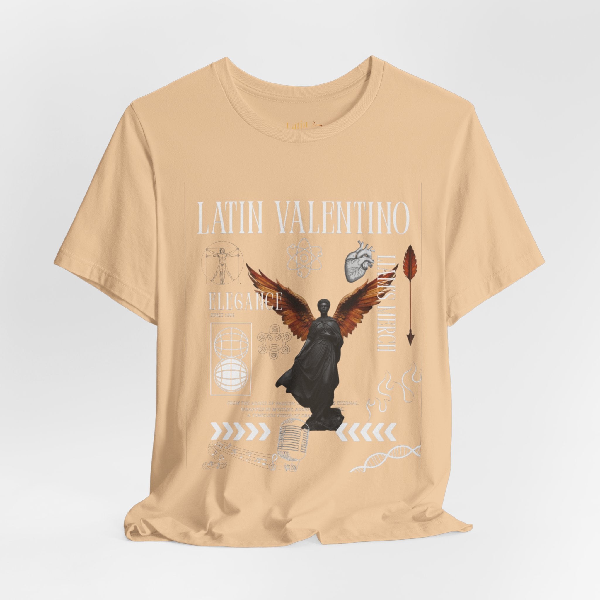 Unisex Jersey Short Sleeve Tee | Latin Valentino Merch | Detailed Graphic T-shirt