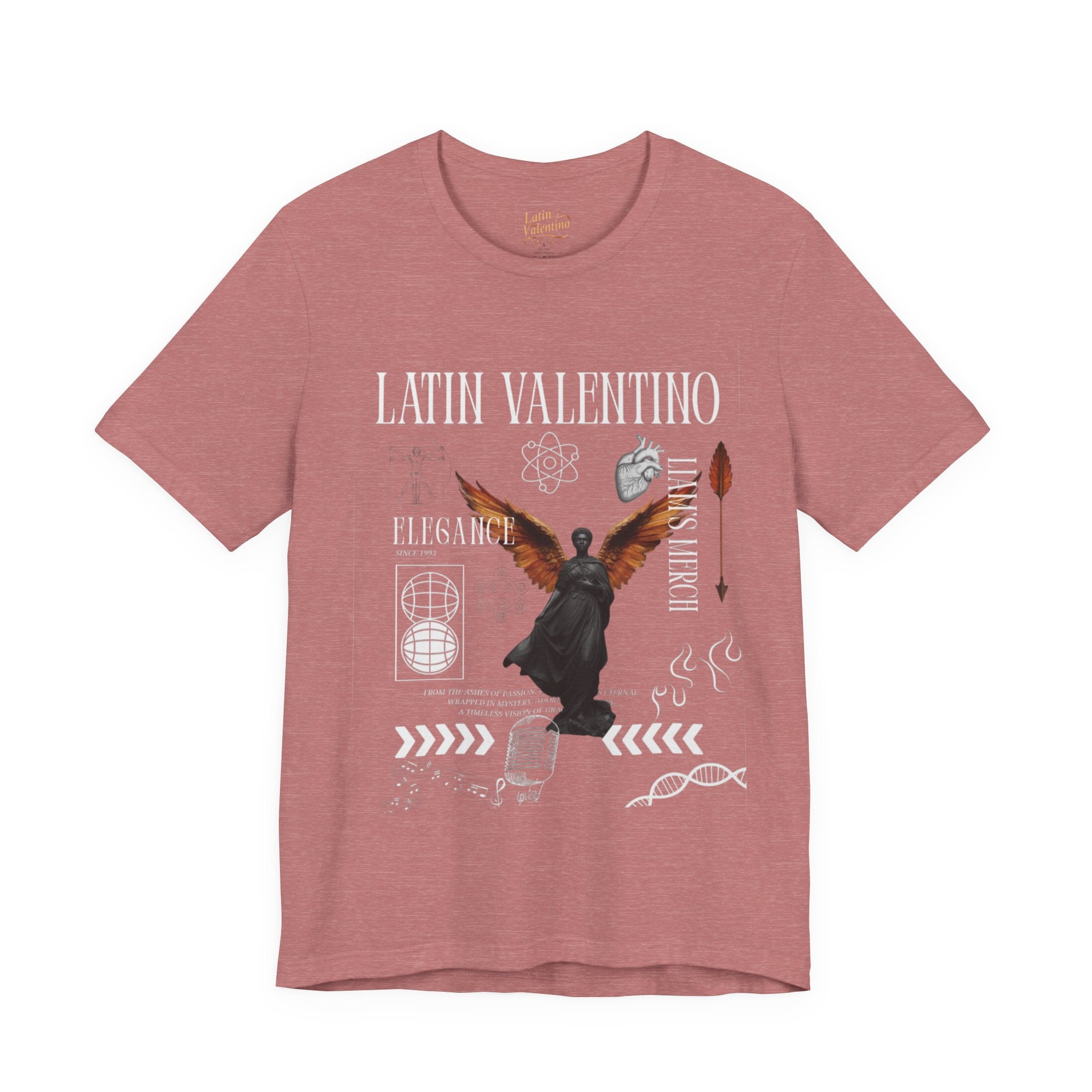 Unisex Jersey Short Sleeve Tee | Latin Valentino Merch | Detailed Graphic T-shirt