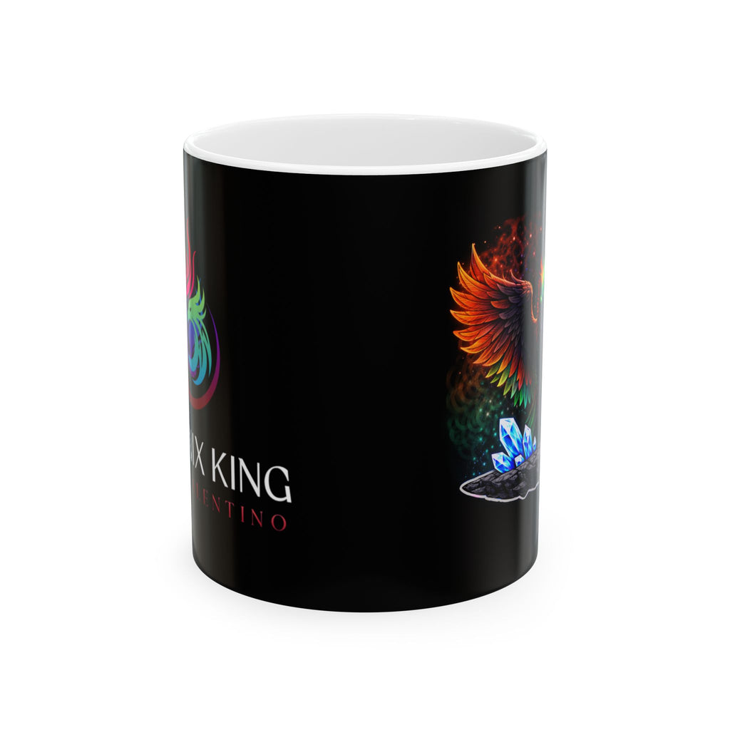 Rainbow Phoenix Illustration Mug | Latin Valentino’s Ceramic Coffee Cup