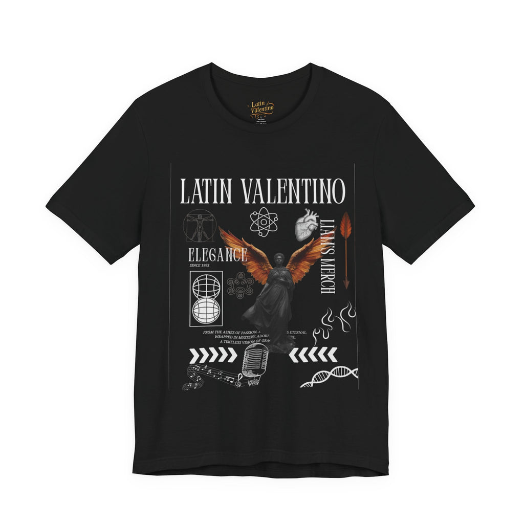 Unisex Jersey Short Sleeve Tee | Latin Valentino Merch | Detailed Graphic T-shirt