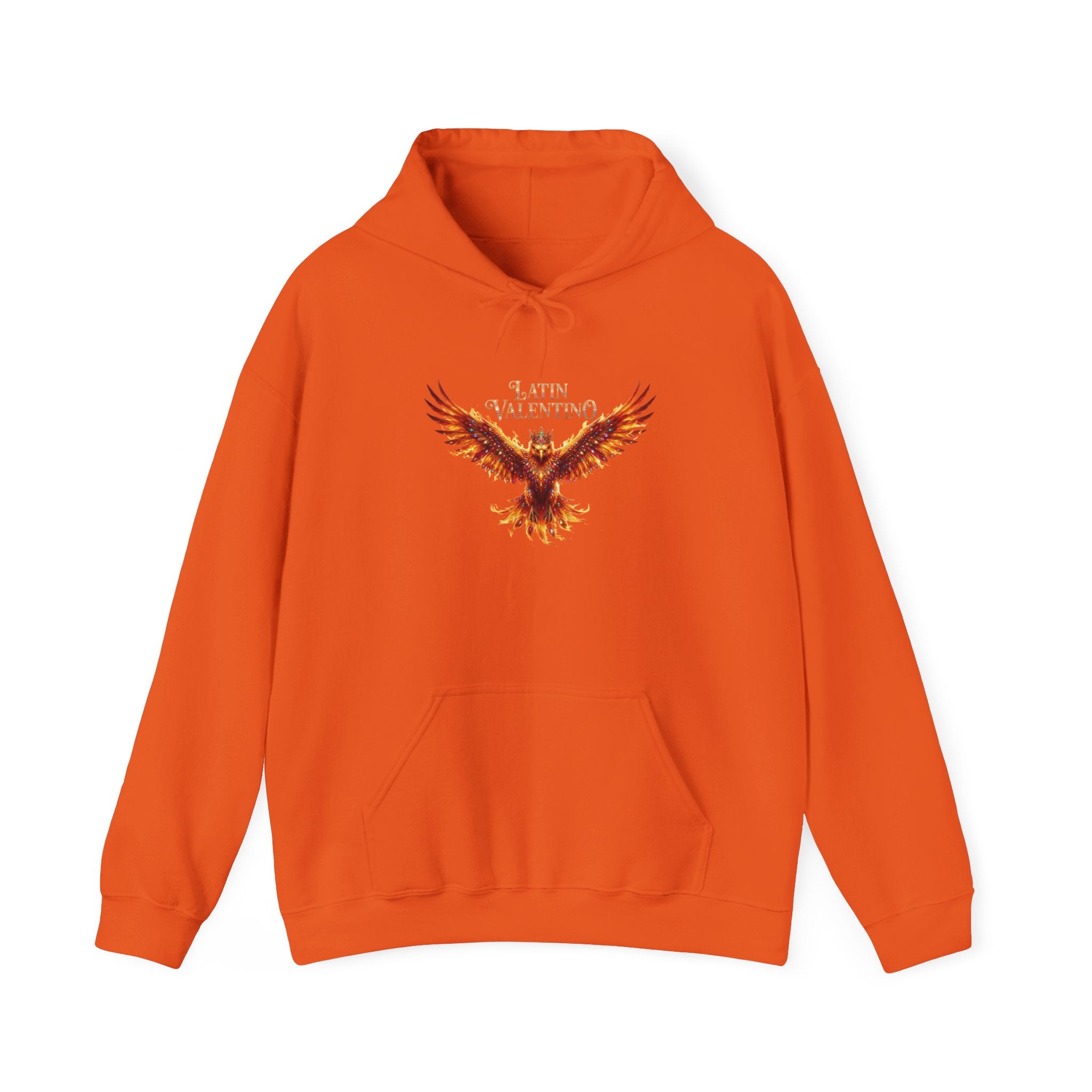 Flaming Phoenix Illustration Hoodie | Latin Valentino Merch