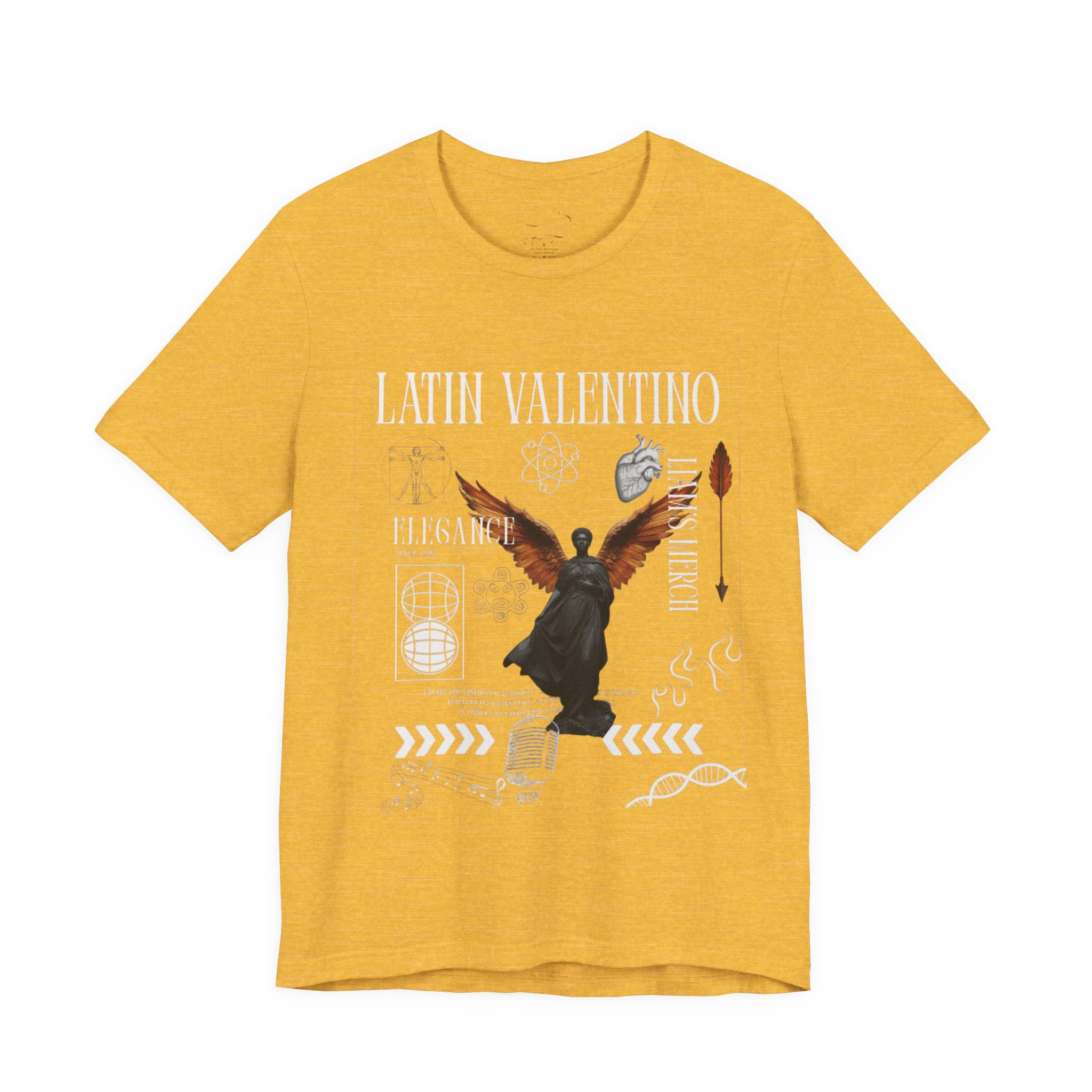 Unisex Jersey Short Sleeve Tee | Latin Valentino Merch | Detailed Graphic T-shirt