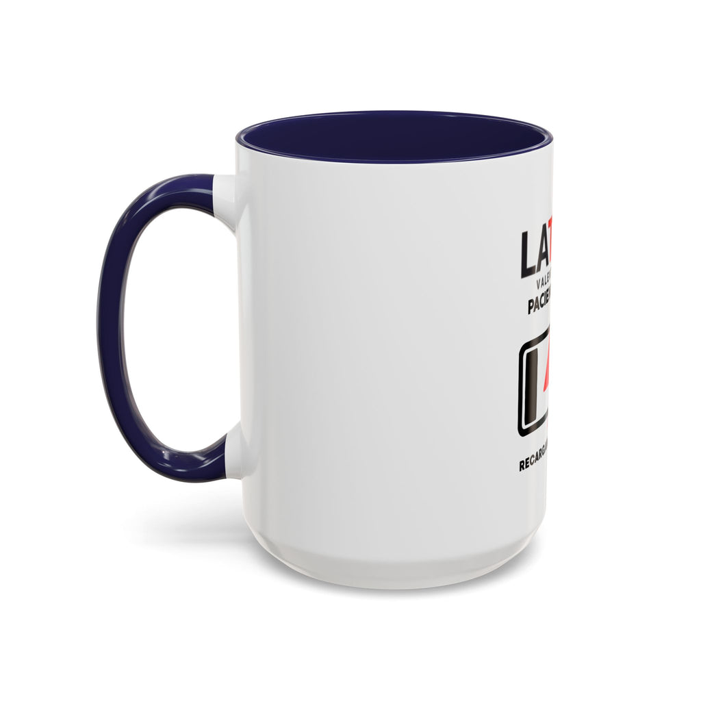 Latin 1% Battery Low Coffee Mug | Accent Ceramic Mug | Latin Valentino