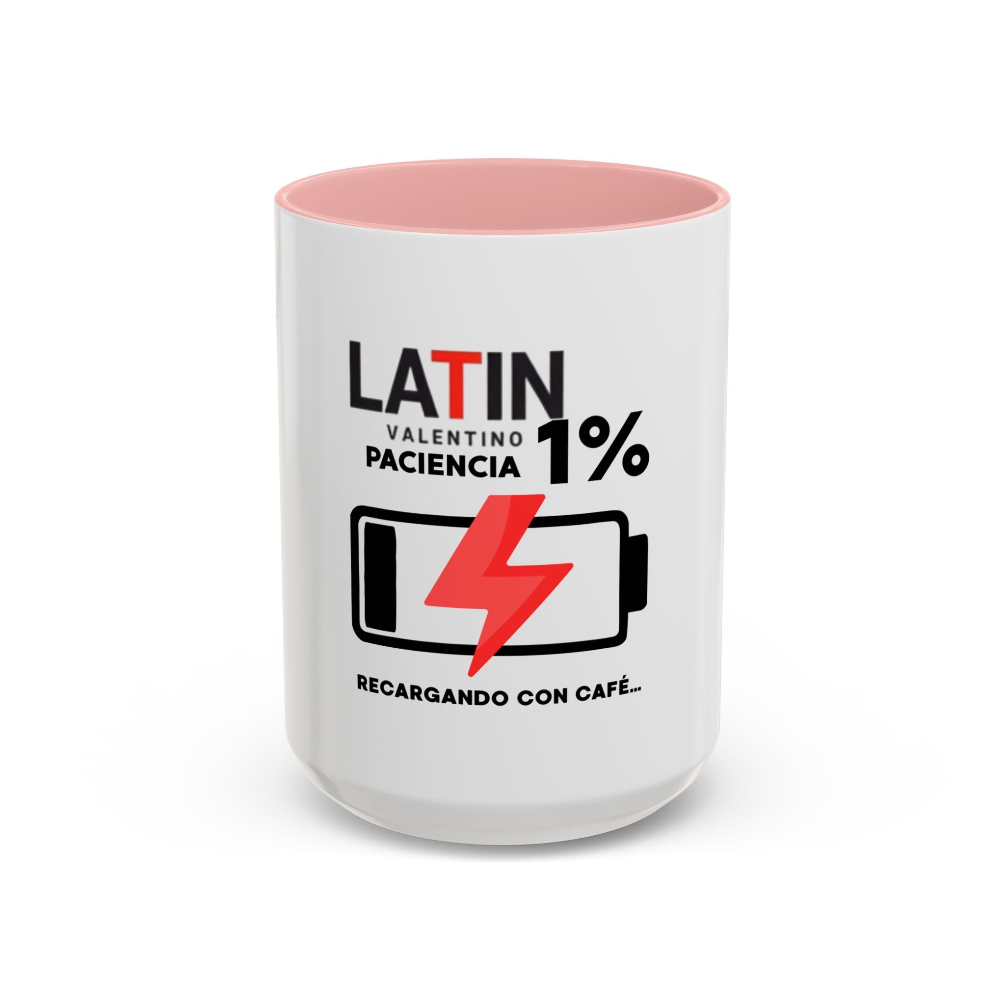 Latin 1% Battery Low Coffee Mug | Accent Ceramic Mug | Latin Valentino