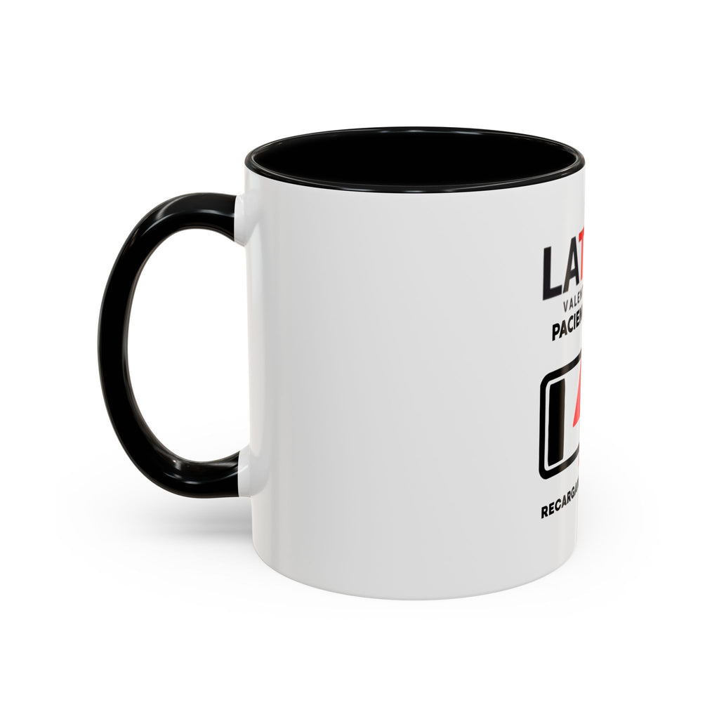 Latin 1% Battery Low Coffee Mug | Accent Ceramic Mug | Latin Valentino