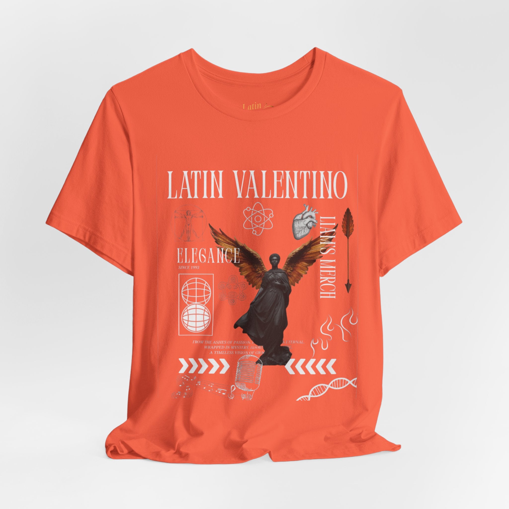 Unisex Jersey Short Sleeve Tee | Latin Valentino Merch | Detailed Graphic T-shirt