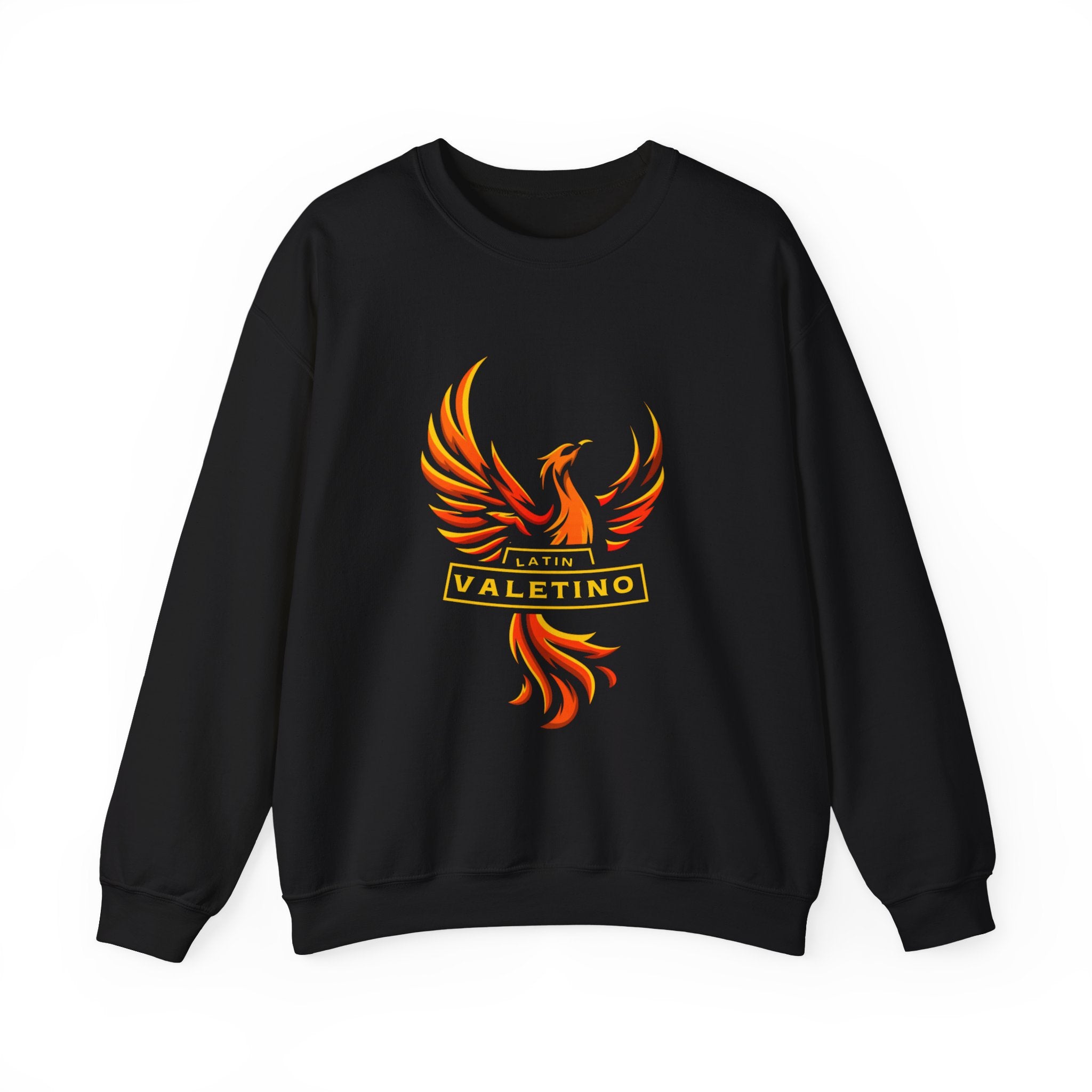 Flaming Phoenix Valentino Crewneck Sweatshirt | Mythical Fire Bird Design