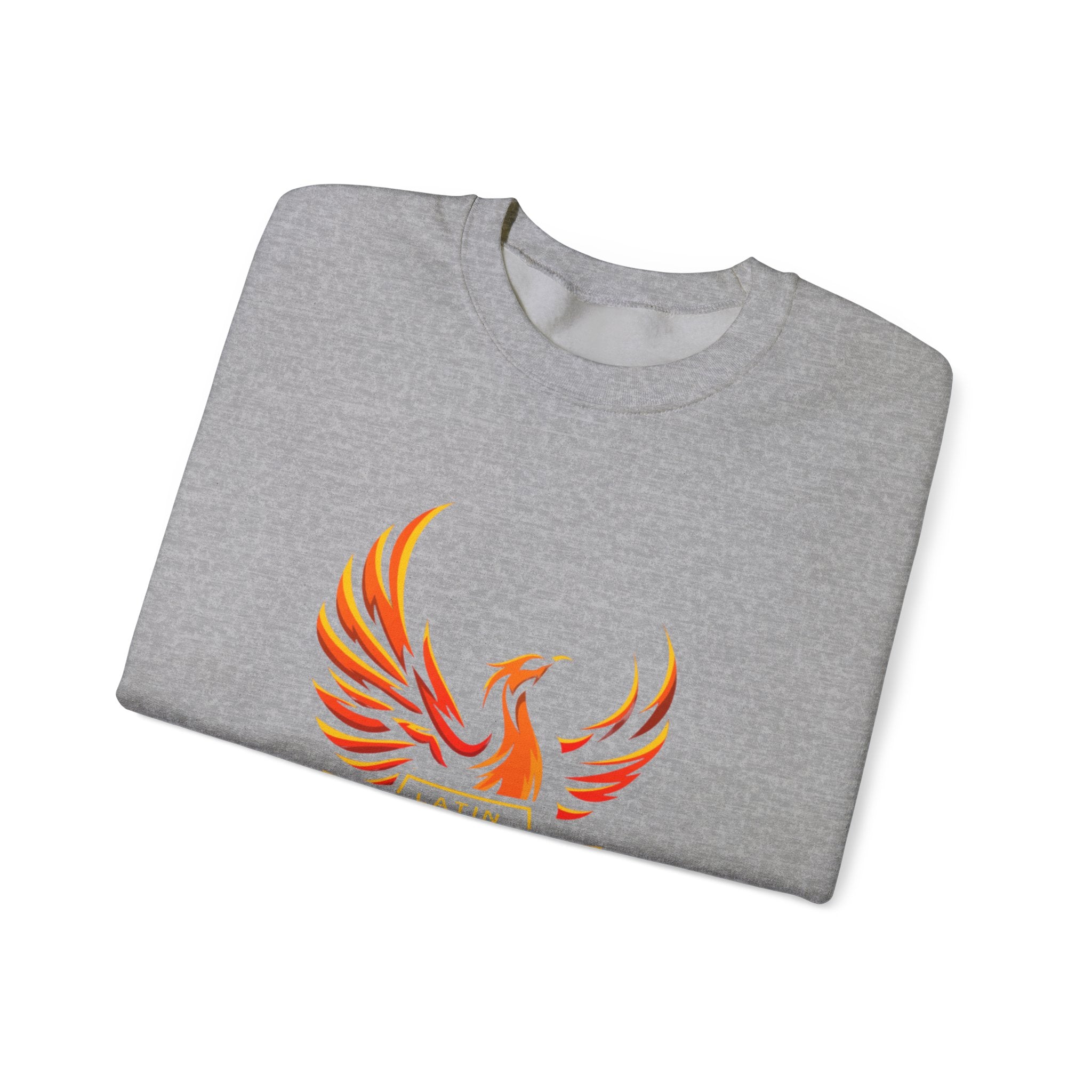 Flaming Phoenix Valentino Crewneck Sweatshirt | Mythical Fire Bird Design