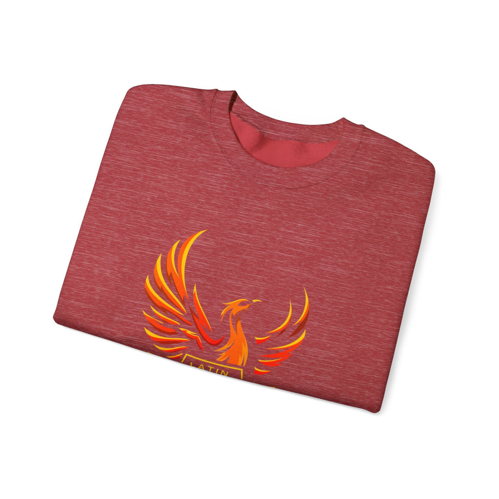 Flaming Phoenix Valentino Crewneck Sweatshirt | Mythical Fire Bird Design