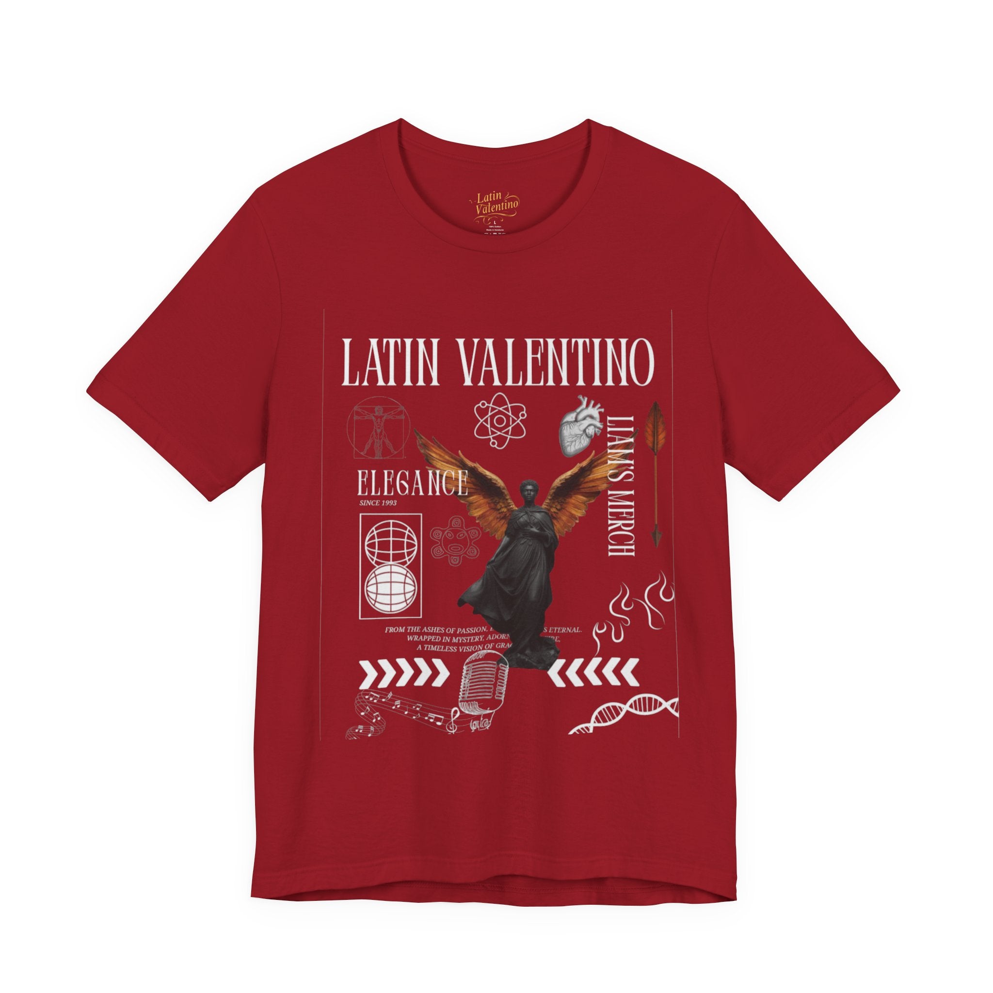 Unisex Jersey Short Sleeve Tee | Latin Valentino Merch | Detailed Graphic T-shirt
