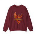 Flaming Phoenix Valentino Crewneck Sweatshirt | Mythical Fire Bird Design