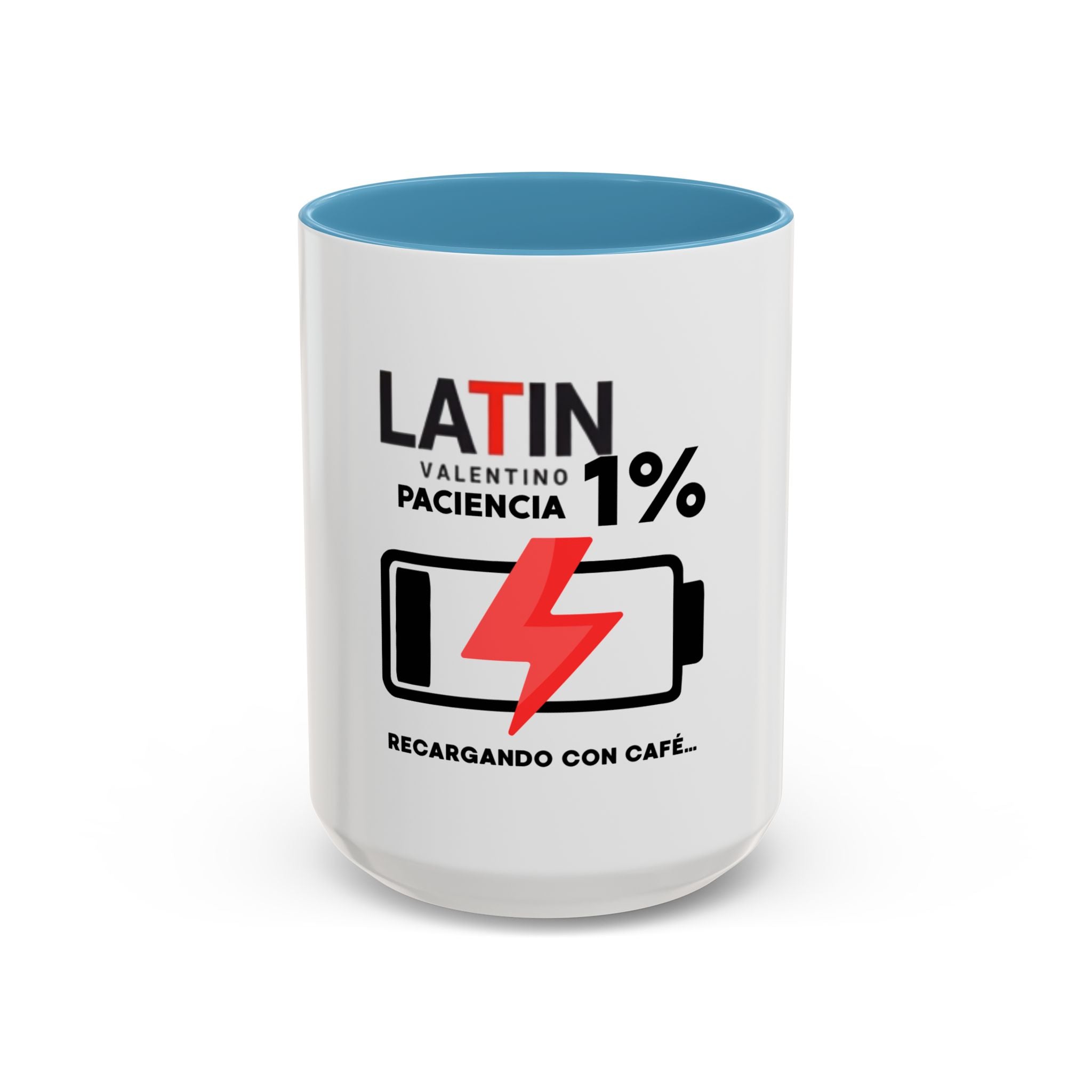 Latin 1% Battery Low Coffee Mug | Accent Ceramic Mug | Latin Valentino