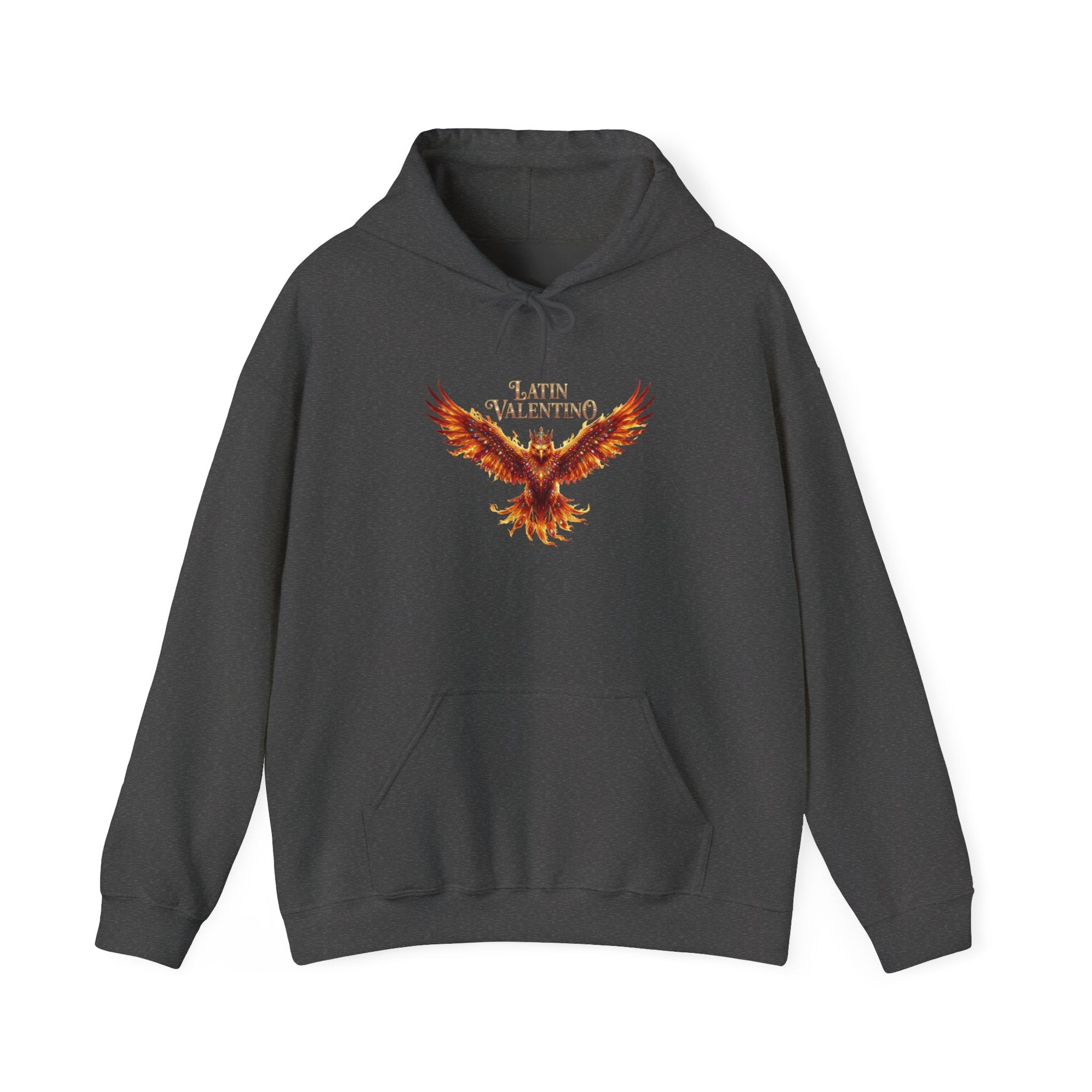 Flaming Phoenix Illustration Hoodie | Latin Valentino Merch