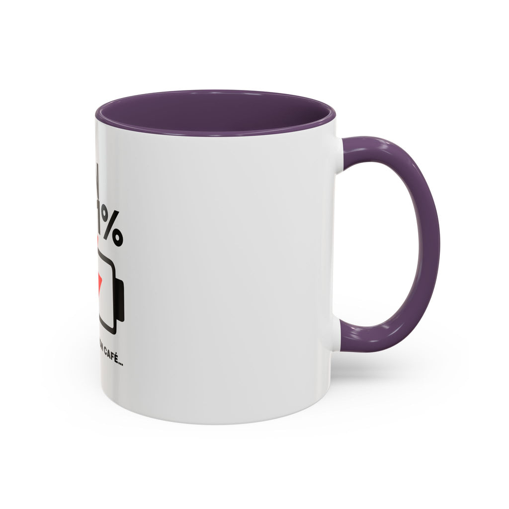 Latin 1% Battery Low Coffee Mug | Accent Ceramic Mug | Latin Valentino