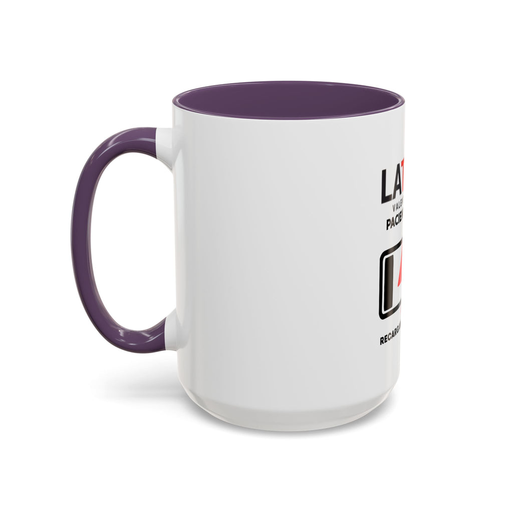 Latin 1% Battery Low Coffee Mug | Accent Ceramic Mug | Latin Valentino