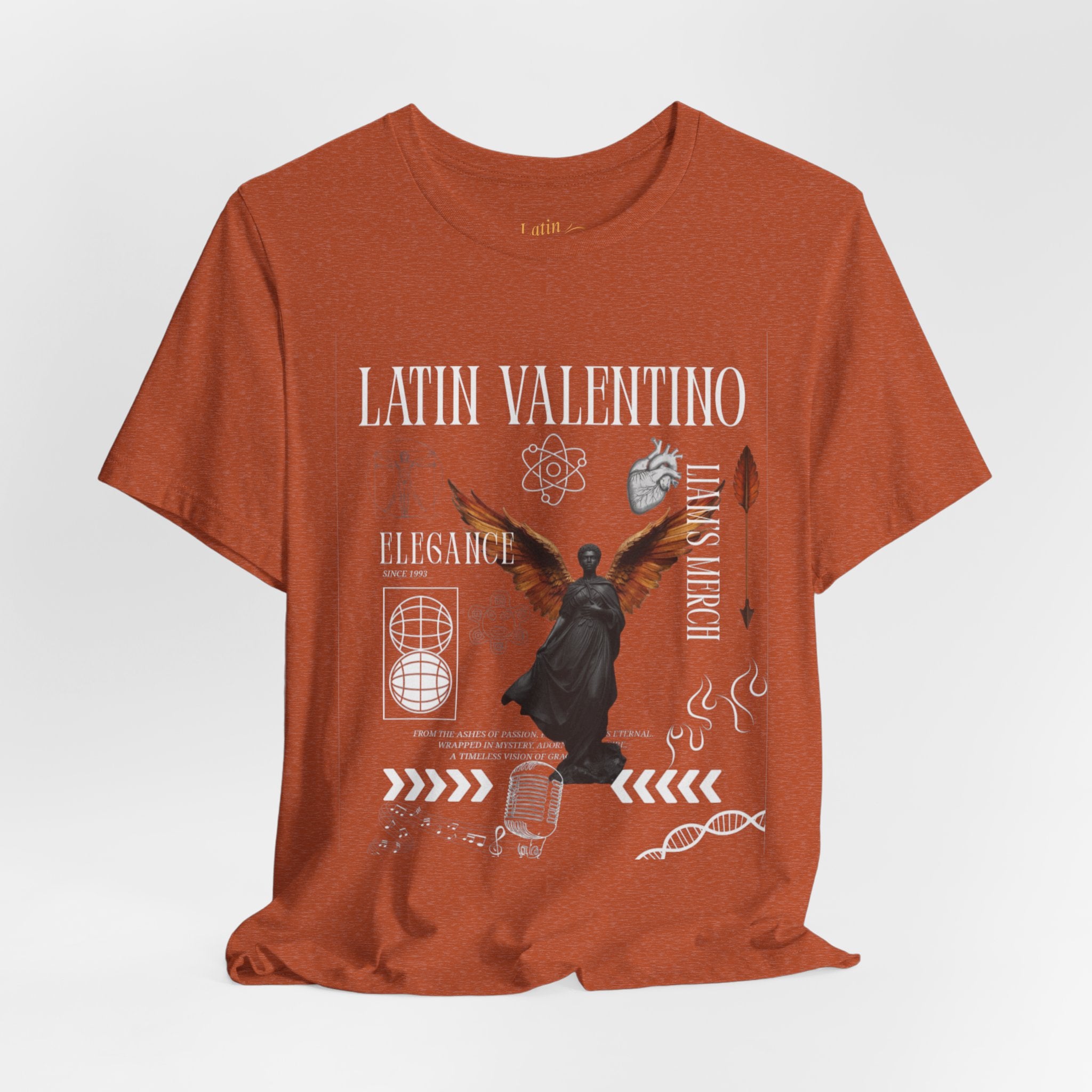 Unisex Jersey Short Sleeve Tee | Latin Valentino Merch | Detailed Graphic T-shirt