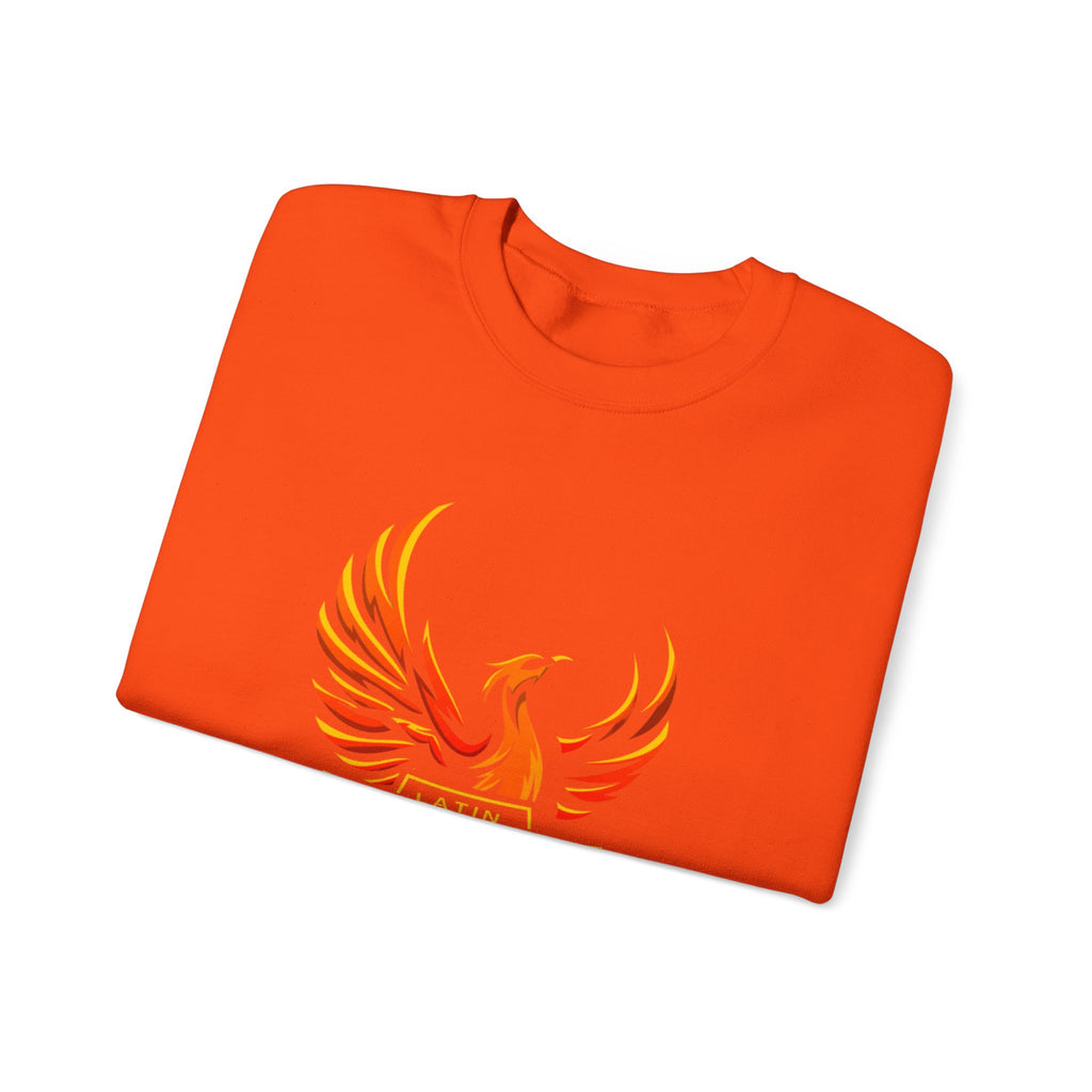 Flaming Phoenix Valentino Crewneck Sweatshirt | Mythical Fire Bird Design