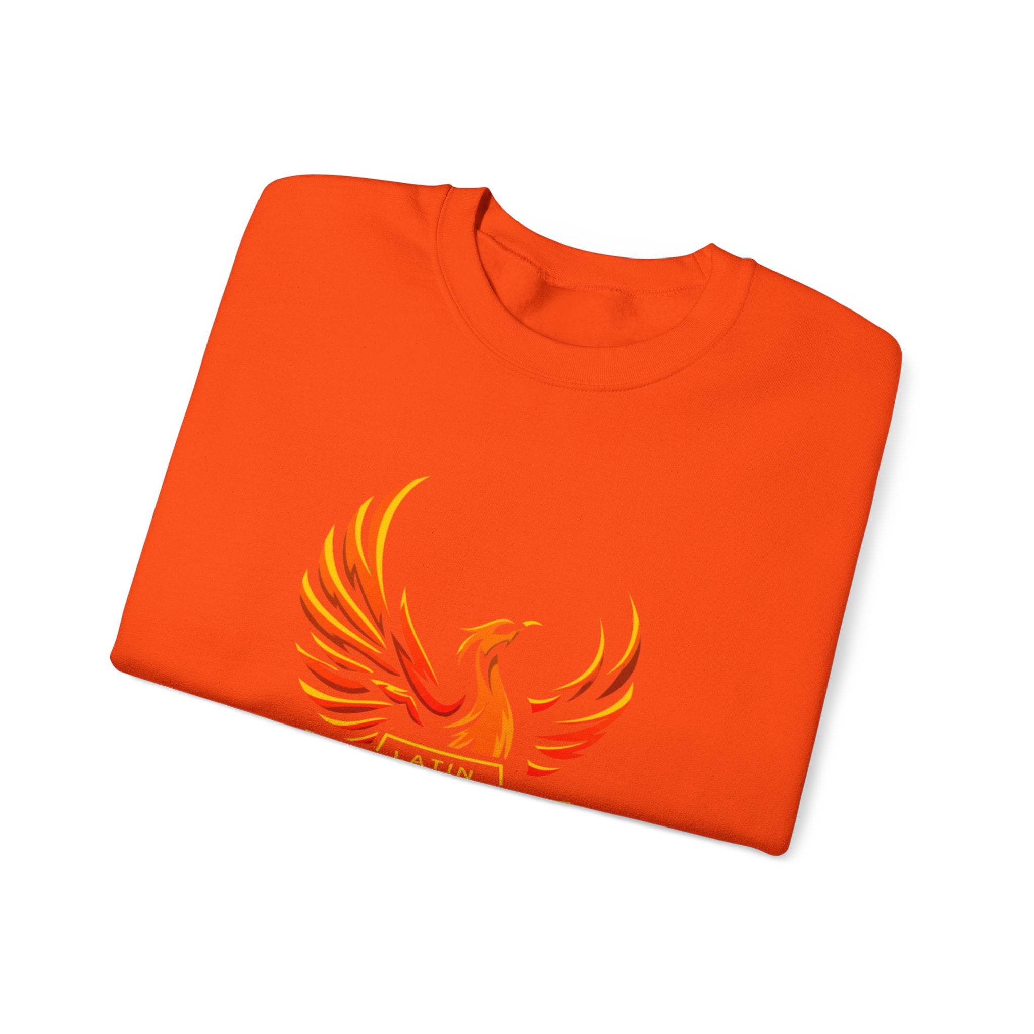 Flaming Phoenix Valentino Crewneck Sweatshirt | Mythical Fire Bird Design