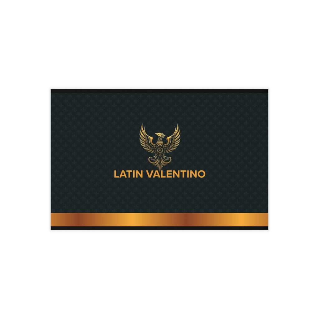 Gold Eagle Logo Business Cards | Luxury Black & Gold Networking Cards | Latin Valentino’s Business Cards