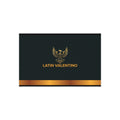 Gold Eagle Logo Business Cards | Luxury Black & Gold Networking Cards | Latin Valentino’s Business Cards