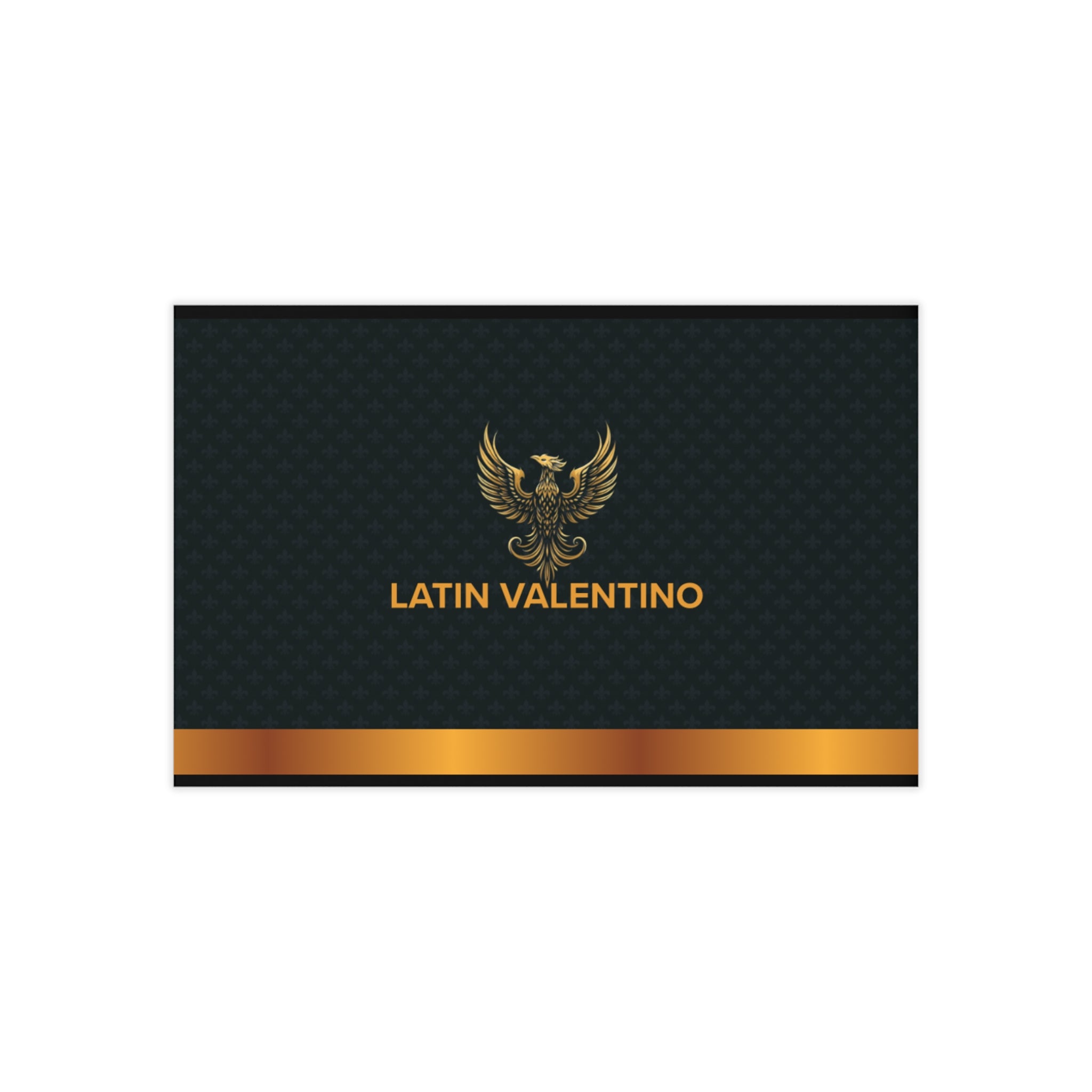 Gold Eagle Logo Business Cards | Luxury Black & Gold Networking Cards | Latin Valentino’s Business Cards