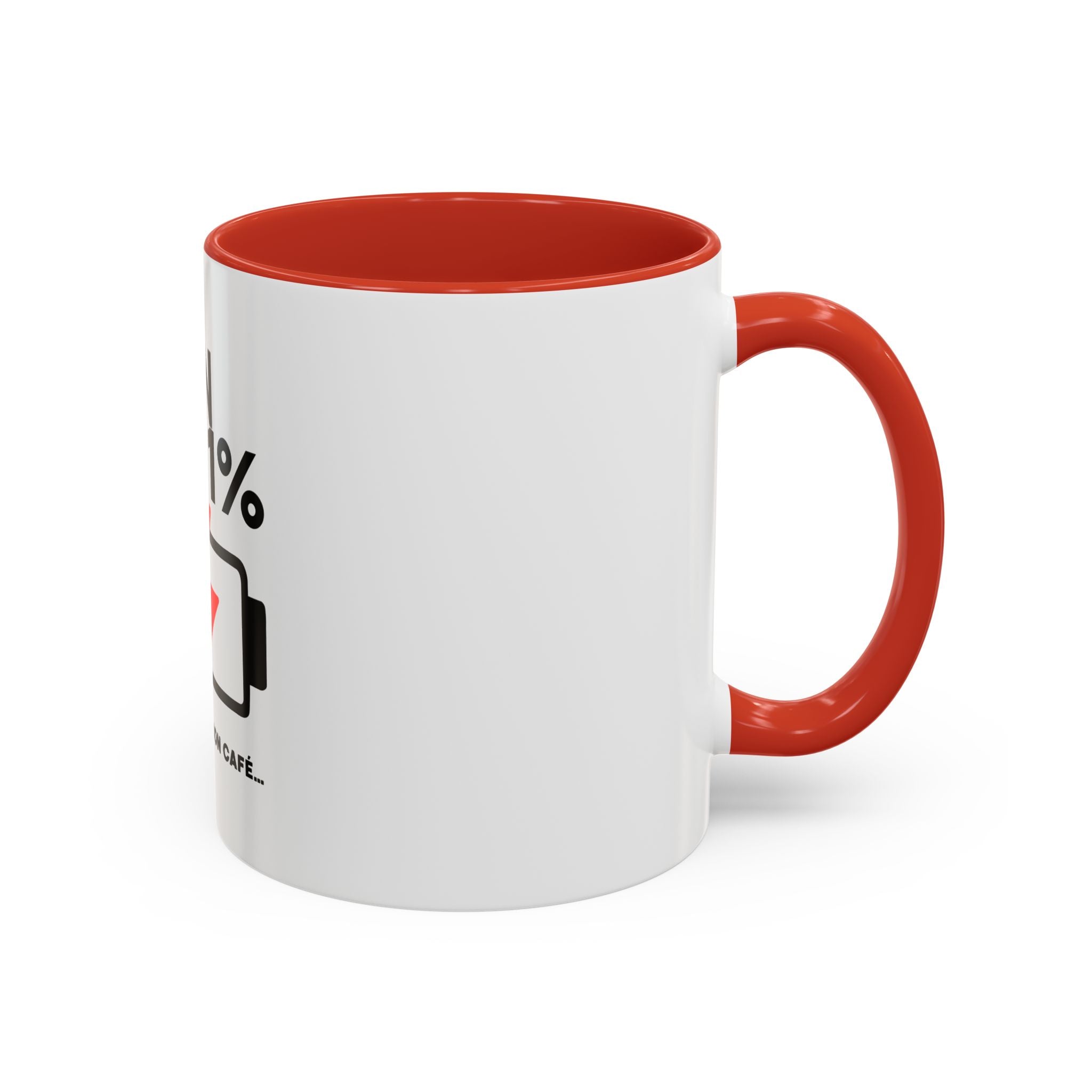 Latin 1% Battery Low Coffee Mug | Accent Ceramic Mug | Latin Valentino