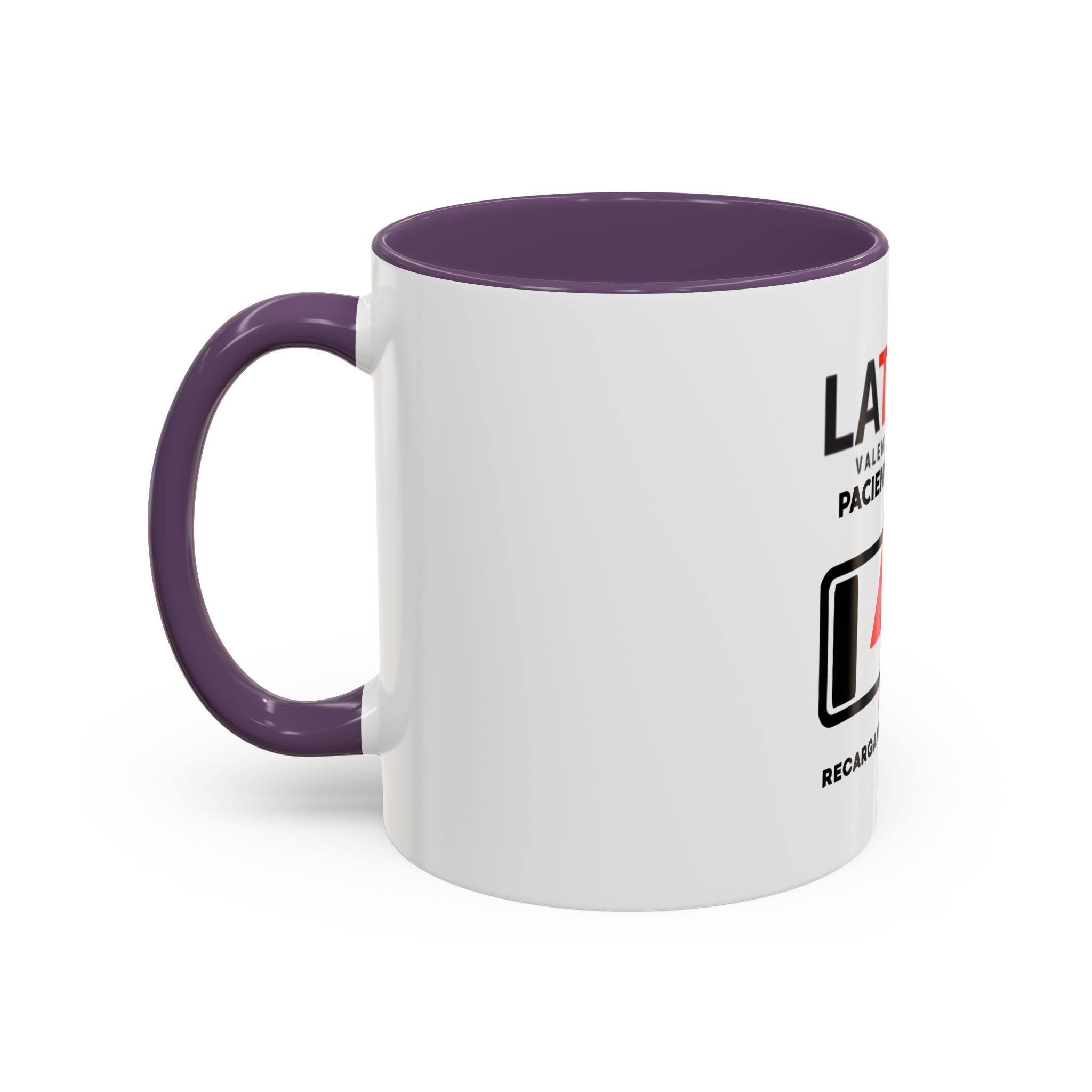 Latin 1% Battery Low Coffee Mug | Accent Ceramic Mug | Latin Valentino