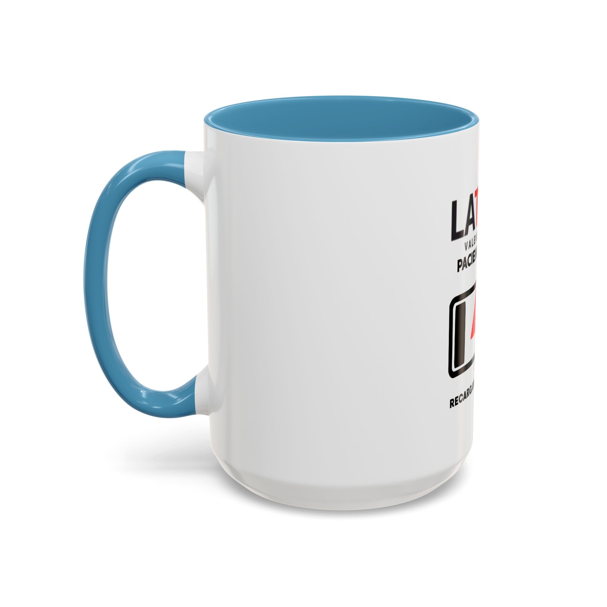 Latin 1% Battery Low Coffee Mug | Accent Ceramic Mug | Latin Valentino