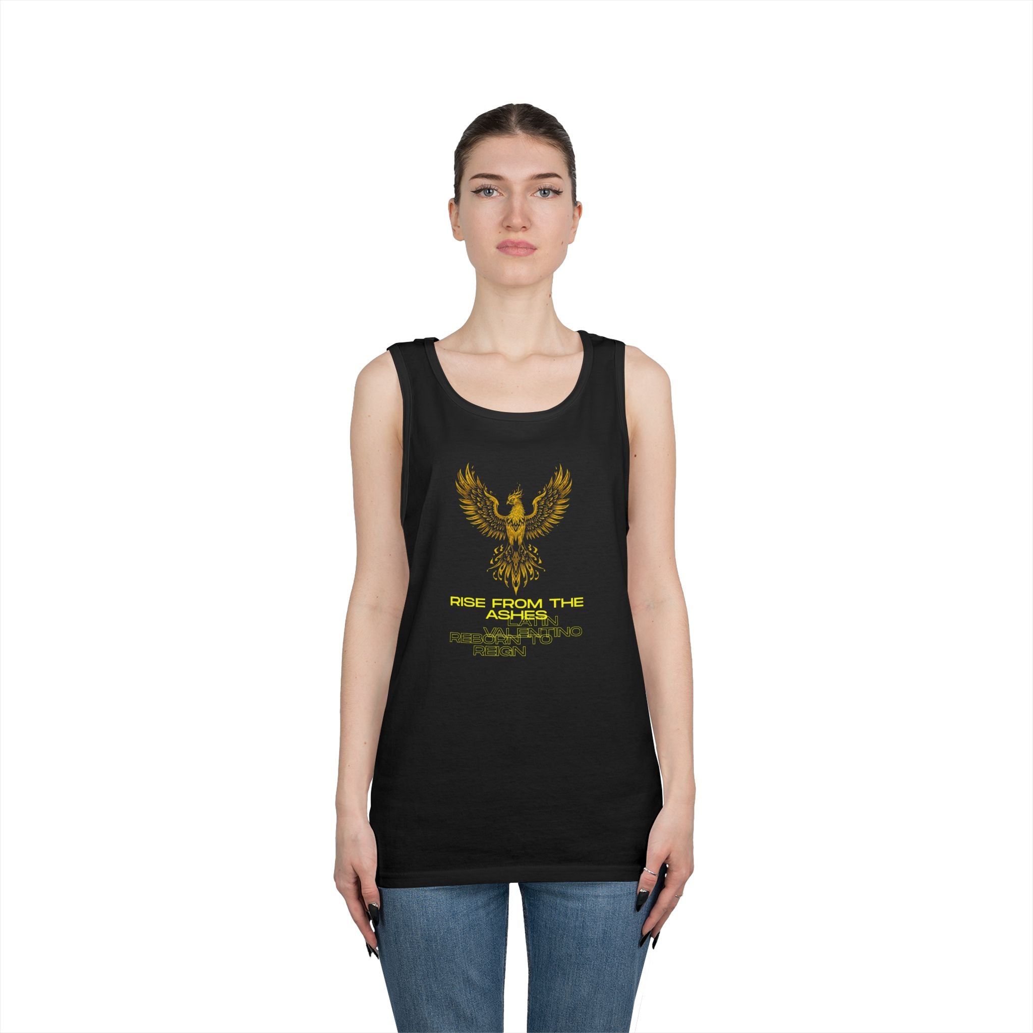 Rise From The Ashes Phoenix Emblem Tank Top | Latin Valentino’s Merch