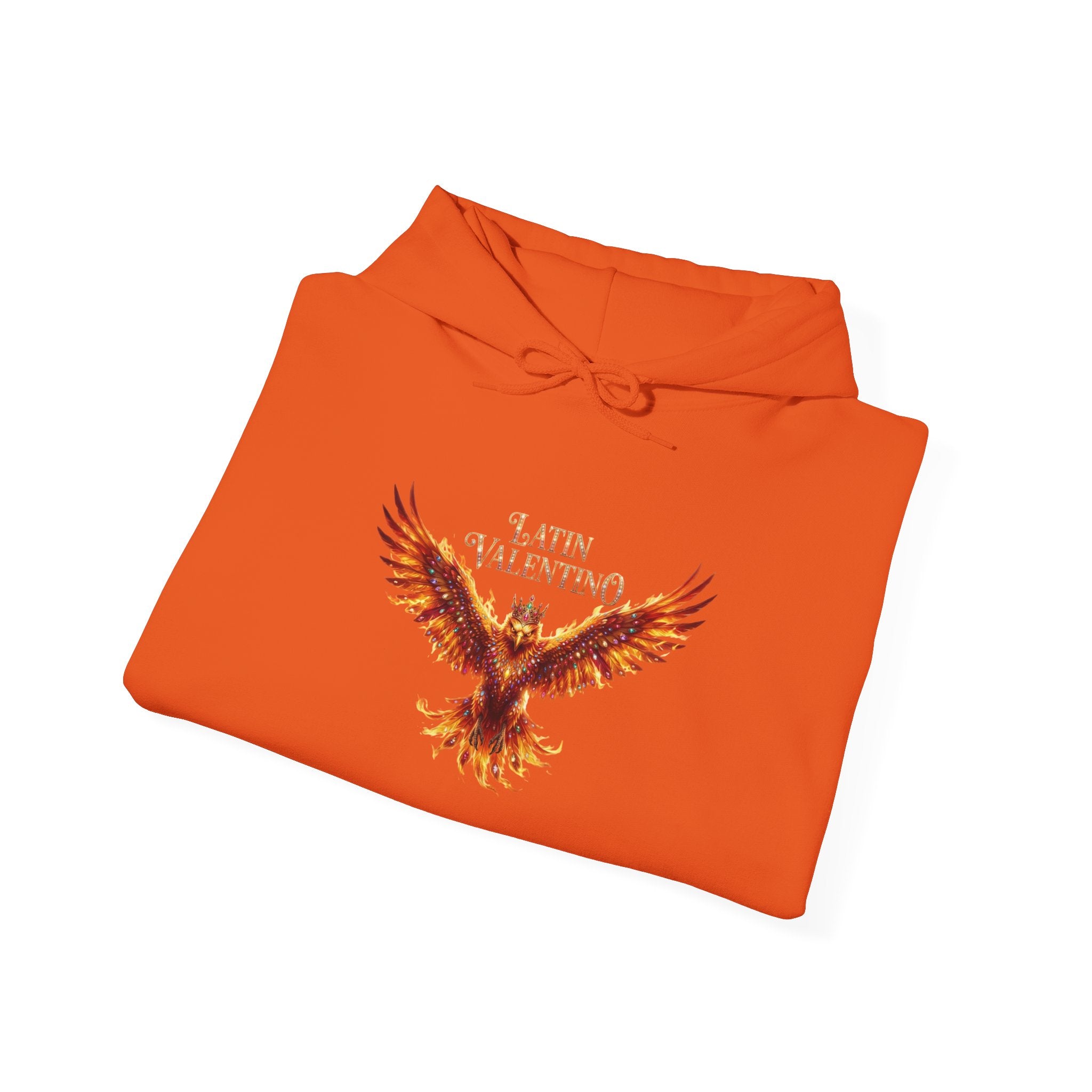 Flaming Phoenix Illustration Hoodie | Latin Valentino Merch