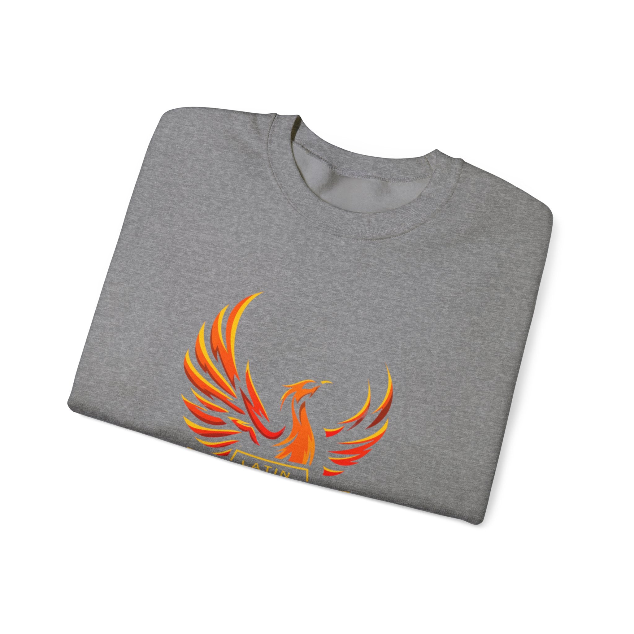 Flaming Phoenix Valentino Crewneck Sweatshirt | Mythical Fire Bird Design