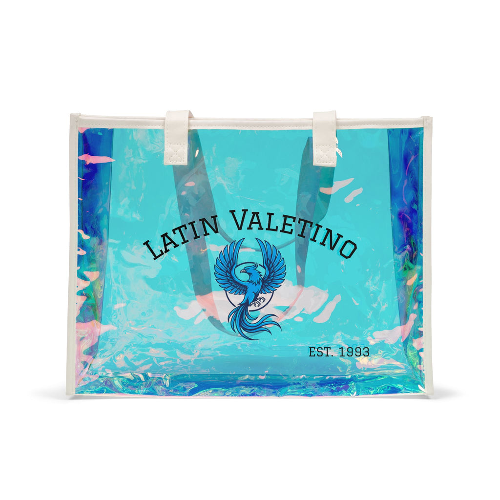 Holographic Phoenix Beach Tote Bag | Iridescent Clear Tote | Latin Valentino